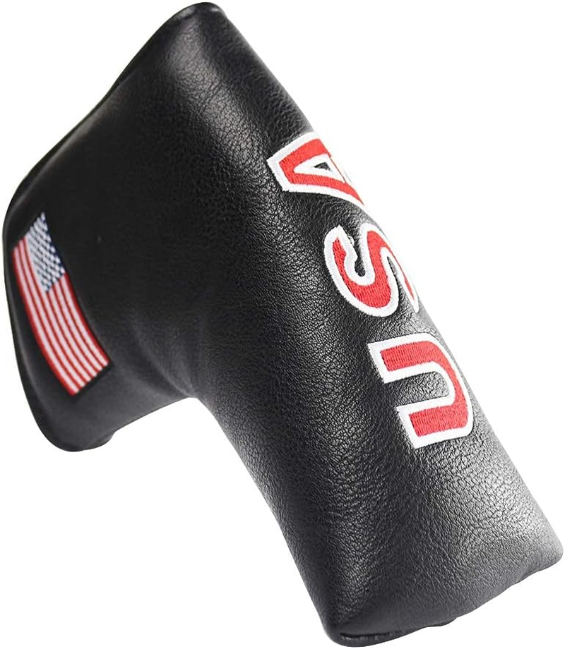 PINMEI Golf Blade Putter Cover Golf Putter Headcover Synthetic Leather Closure for Scotty Cameron Odyssey Blade Taylormade Ping