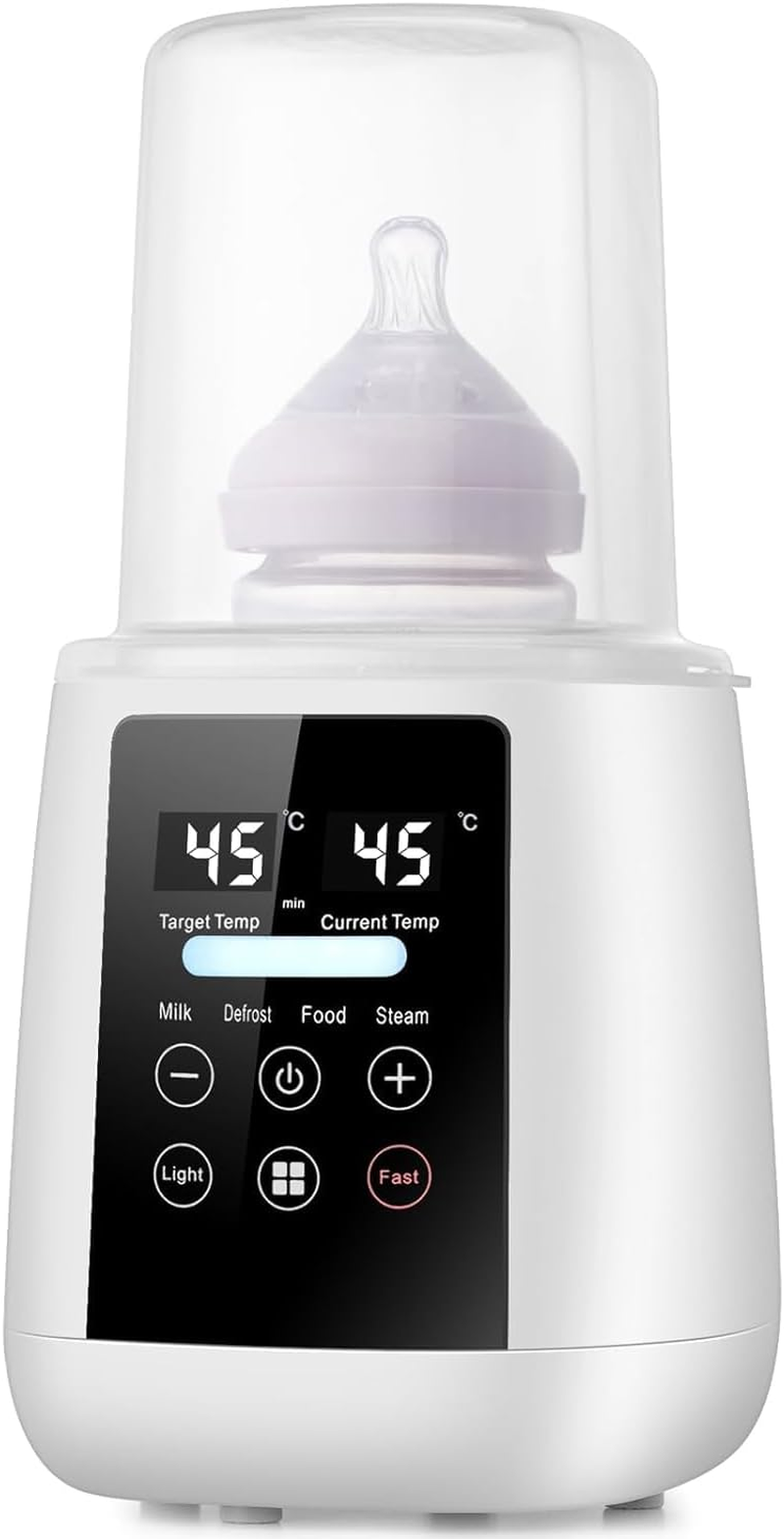 ZONEY Smart Baby Bottle Warmer, 200W Fast Baby Milk Warmer with Accurate Temperature Control for Breastmilk or Formula, 48H Thermostat, with Defrost, Night Light, Heat Baby Food Jars Function image number 4