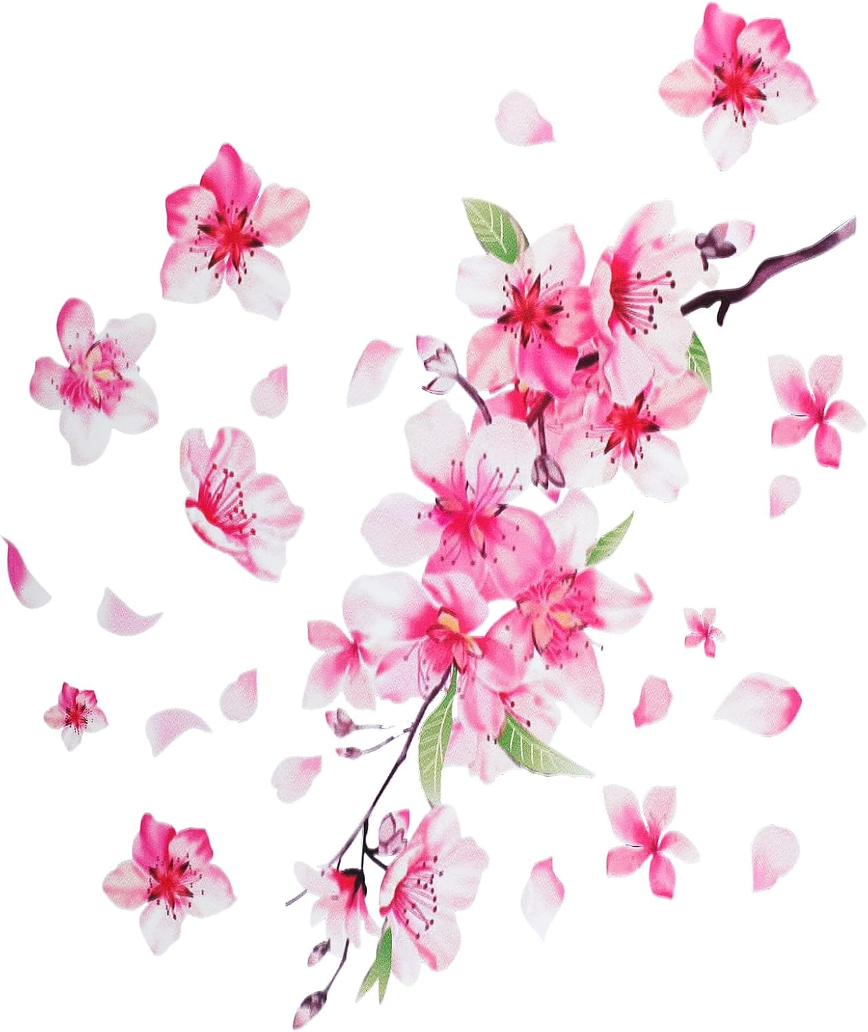 Cherry Blossom Car Sticker, Flower Car Bumper Decals Waterproof Car Scratch Cover Sticker Pink Car Decorations for Automotive Car Window Decor image number 3