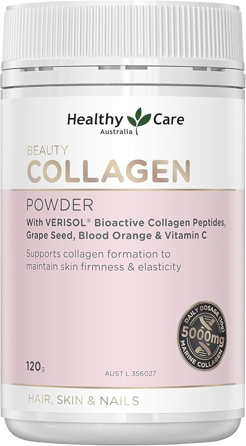 Healthy Care Beauty Collagen Powder - Infused with VERISOL, Vitamin C, Grape Seed, and Blood Orange - Supports Skin Elasticity and Firmness, Enhances Hair and Nail Strength - All Natural Ingredients image number 1