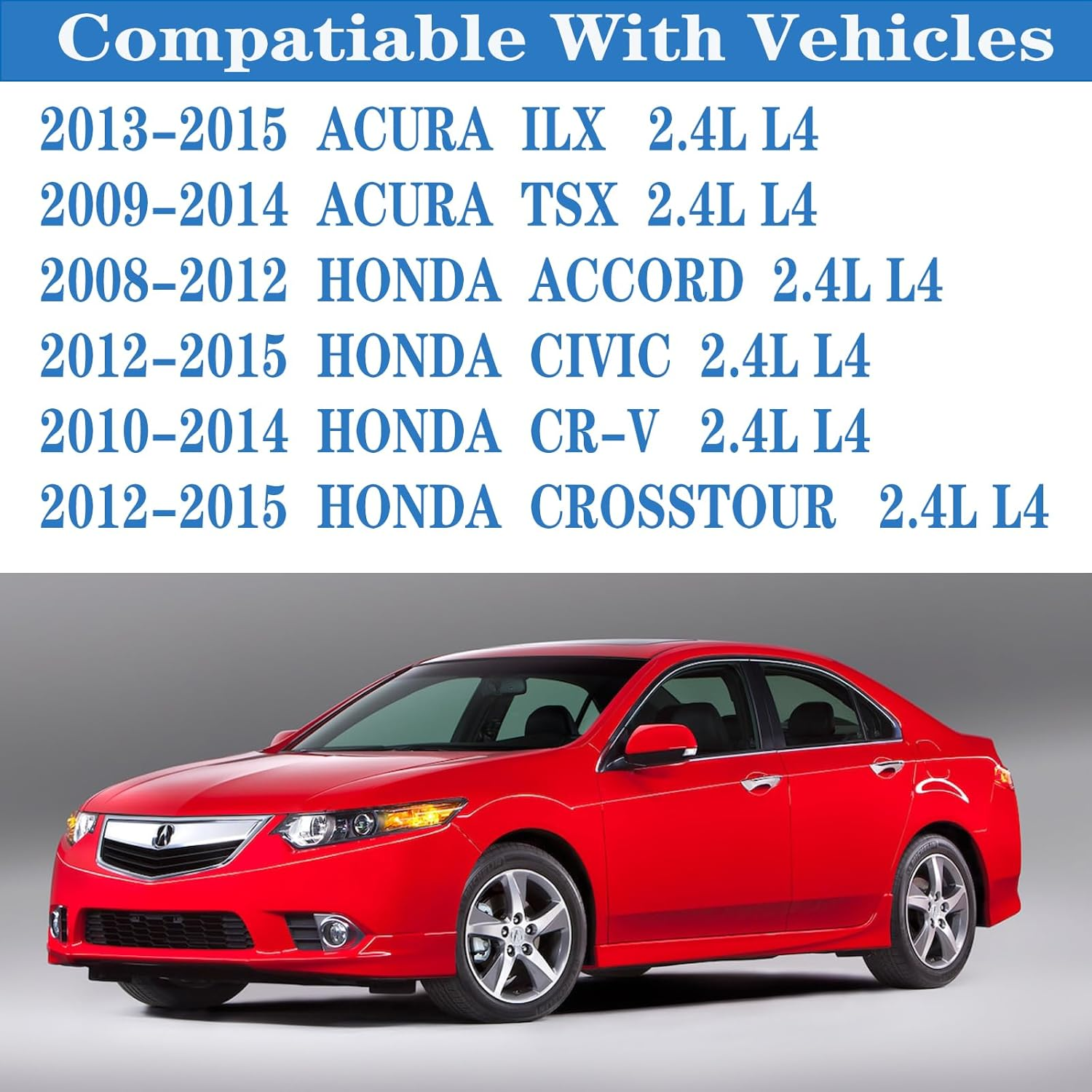 15815-R40-A01 Honda Accord 2.4 VTEC Solenoid Valve Gasket for Acura ILX Tsx,Honda Civic CR-V CROSSTOUR 91319PAAA01 V-Tec VVT Solenoid Gasket 2.4L 2009 2010 2011 2012 2013 2014 2015 1515815R40A01