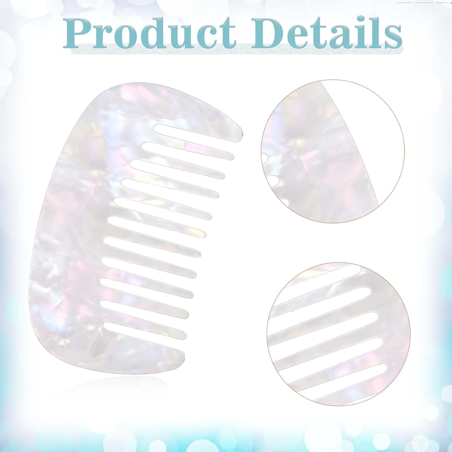 Pocket Mini Wide Tooth Comb for Wet Hair - Anti-Static Portable Travel Comb for Curls, Detangling Small Hair Combs for Women, White for Purse and Hair Care image number 6