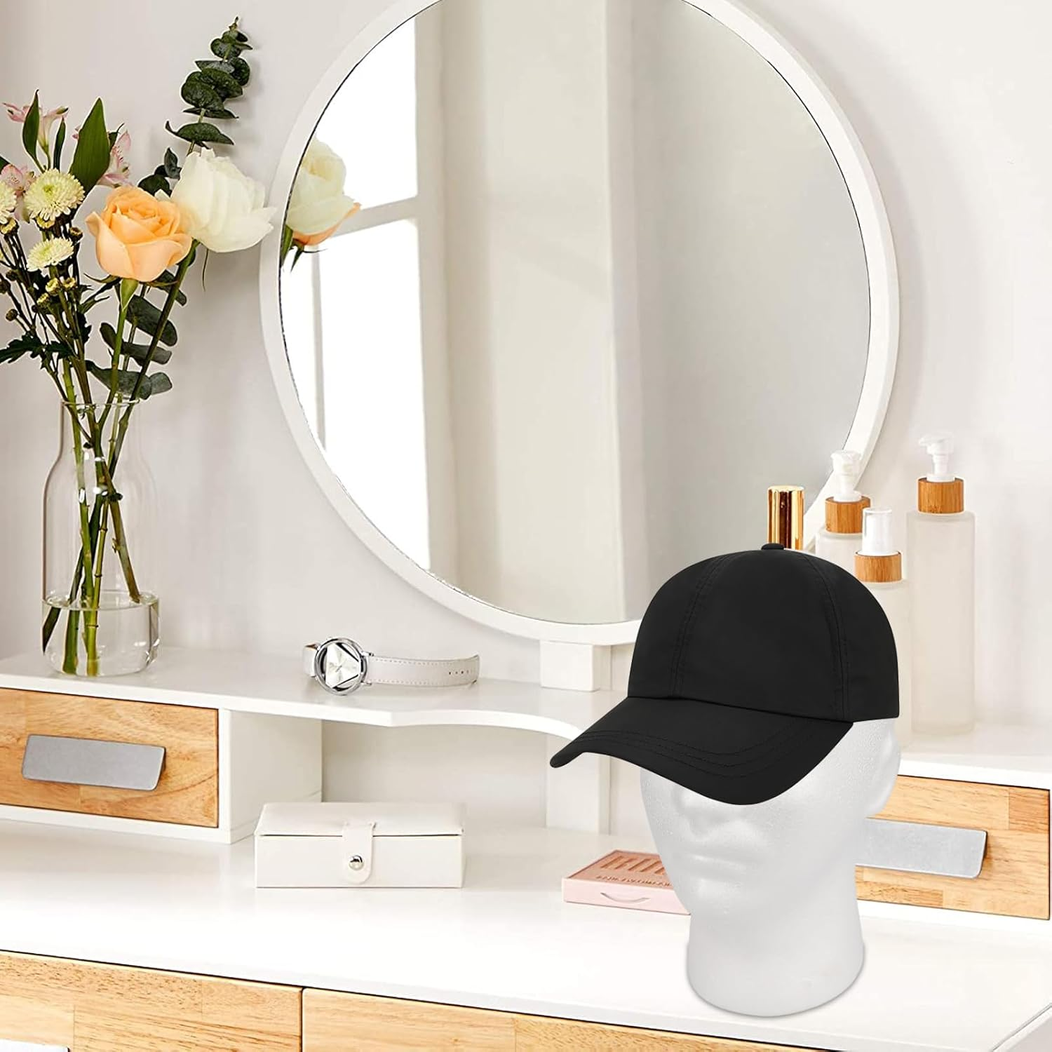 Male Head Model Foam - Mannequin Display Hairpieces Stand Holder - Male Wig Display Mannequin Head, Hat Display Mold, Cosmetics Model Head Wig Display for Hats image number 6