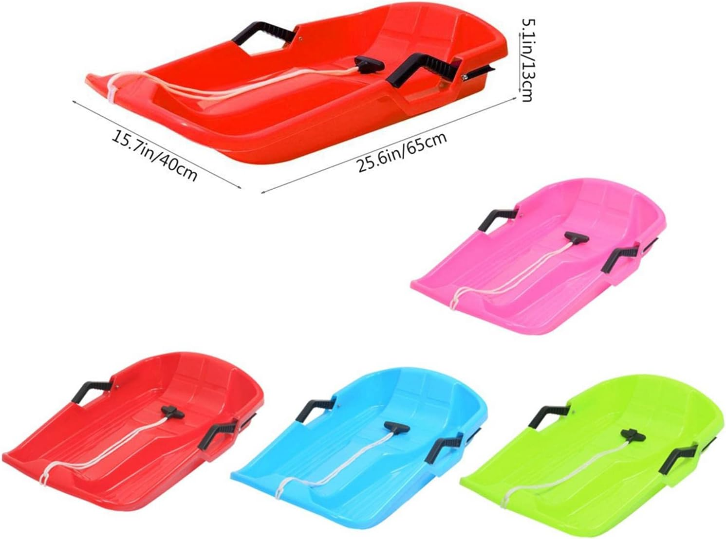 Rockible Durable Snow Sledges Toboggan Grass Sand Downhill Sliding Sledge Sleigh image number 5