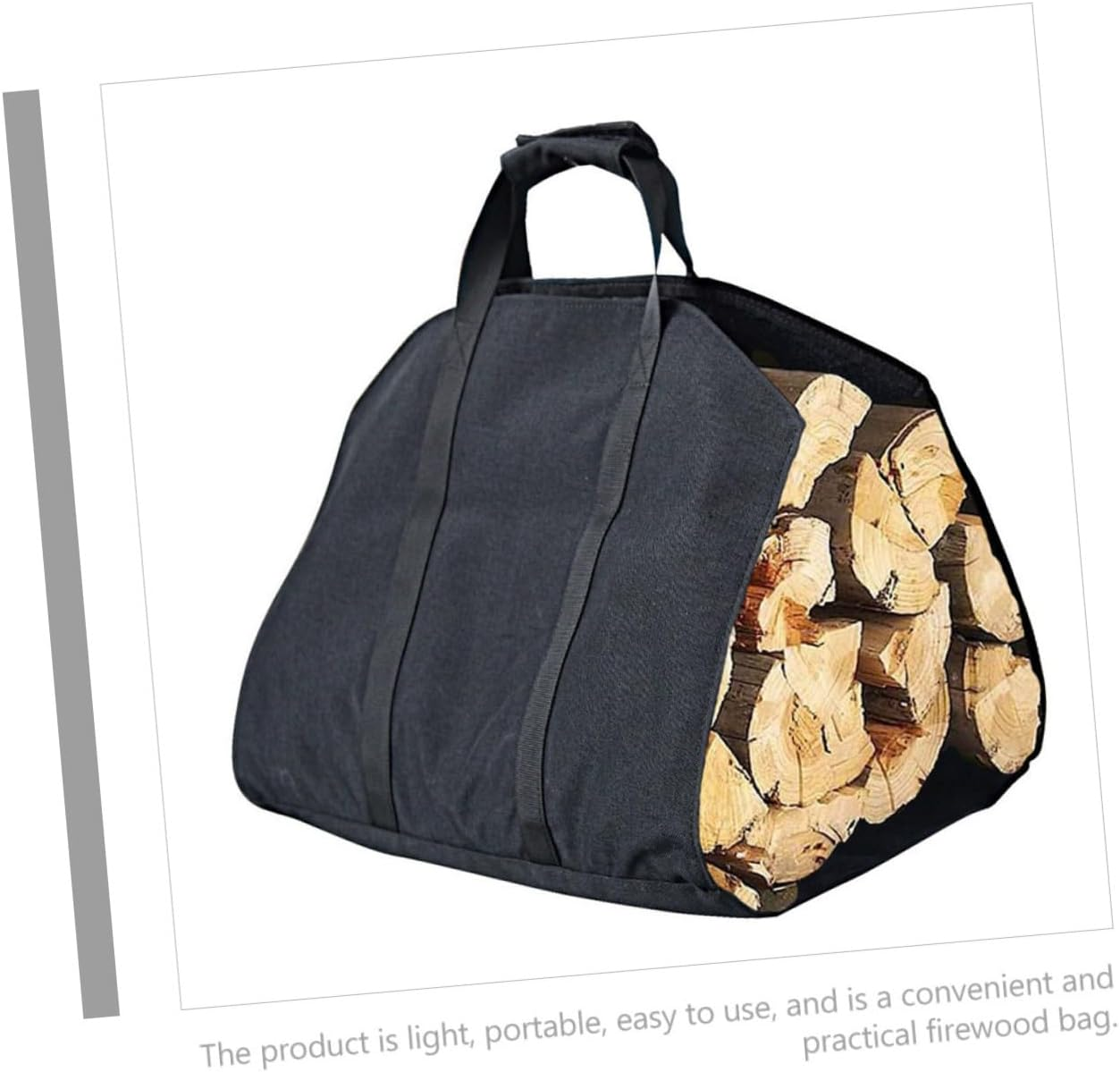 Mikinona Travel Tote Bag Firewood Carrier Large Capacity Storage Bag for Camping Canvas Easy to Carry