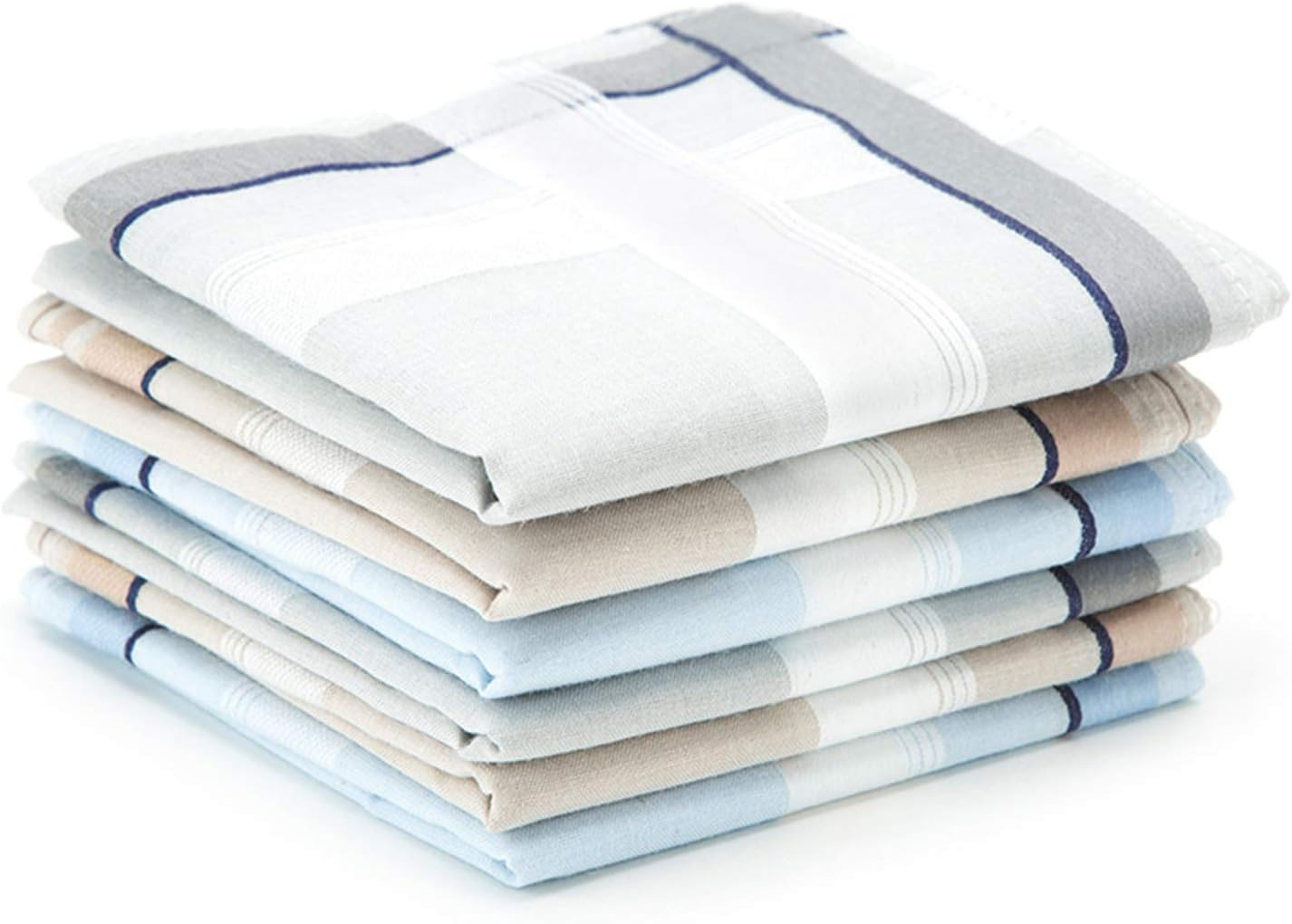 Selected Hanky Men'S Cotton Handkerchief 6 Piece Gift Set,