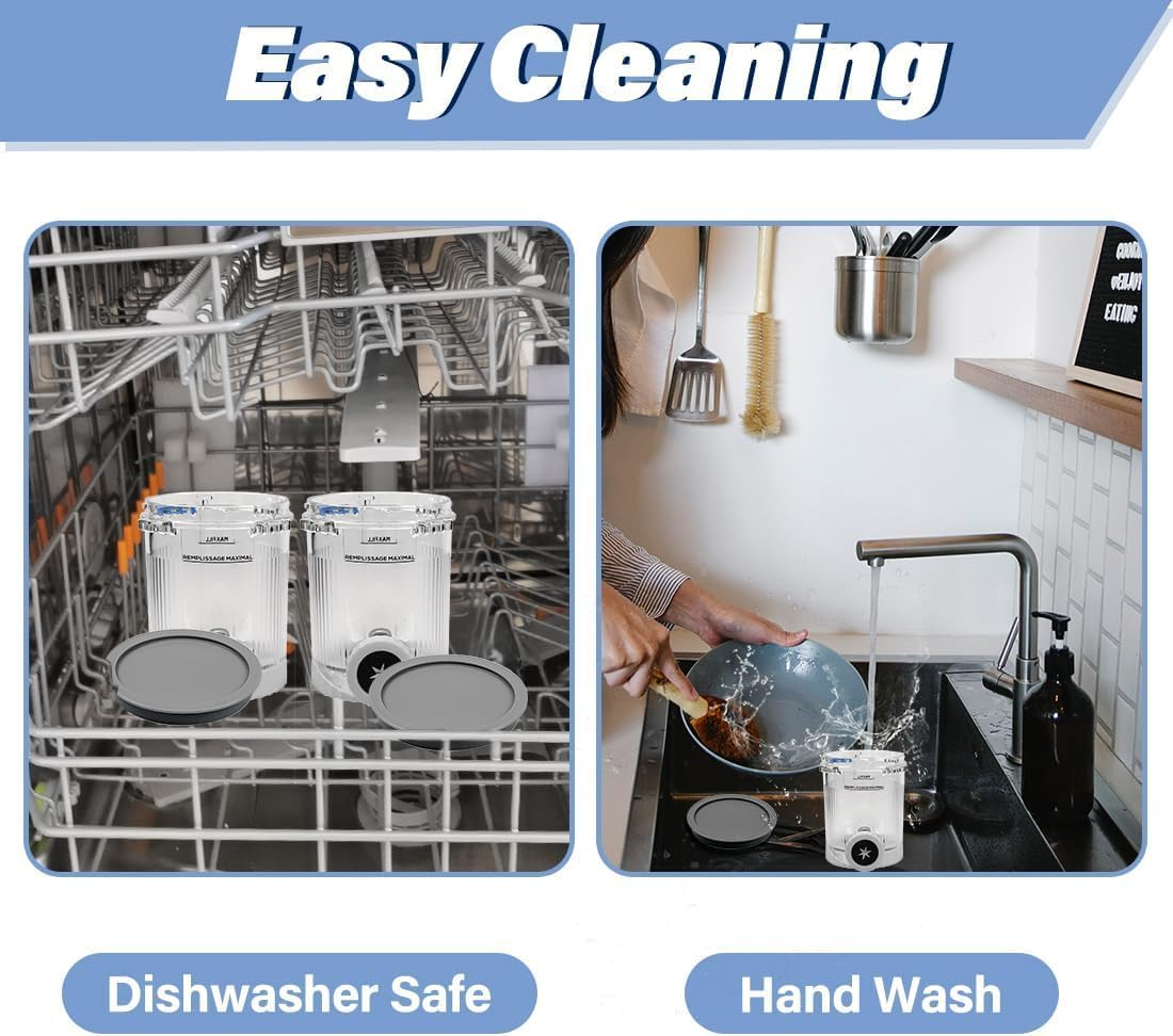 2 Pack Pint Containers Replacement for Ninja Swirl Ice Cream & Soft Serve Makers, 16Oz Creami Swirl Pints and Lids Compatible with NC700 NC701 Series, Bpa-Free & Dishwasher Safe