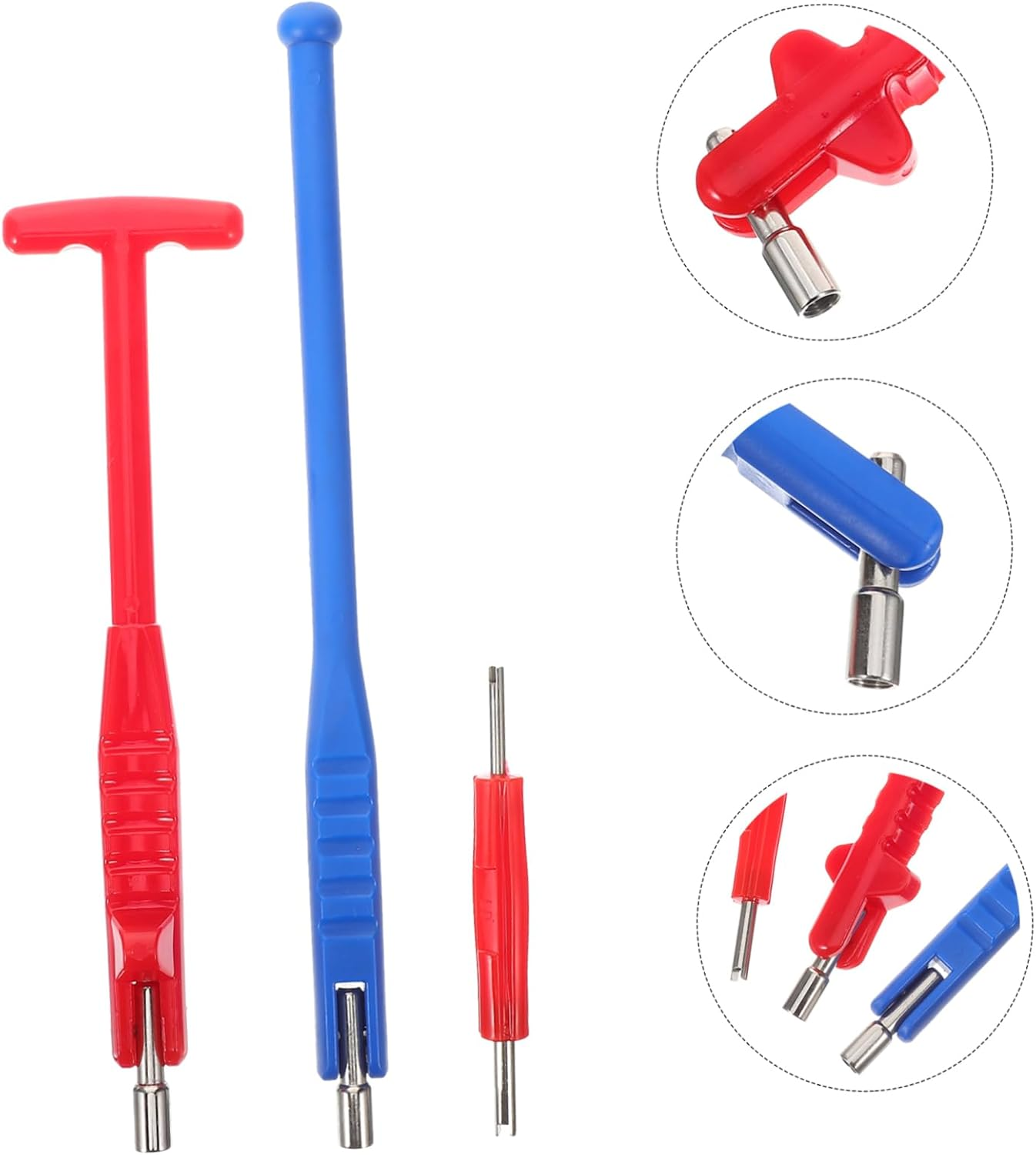 Beatifufu Valve Stem Installer Puller Set 3Pcs Tire Valve Core Removal Tools for Car and Motorcycle Tire Repair Automotive Hand Tool Kit