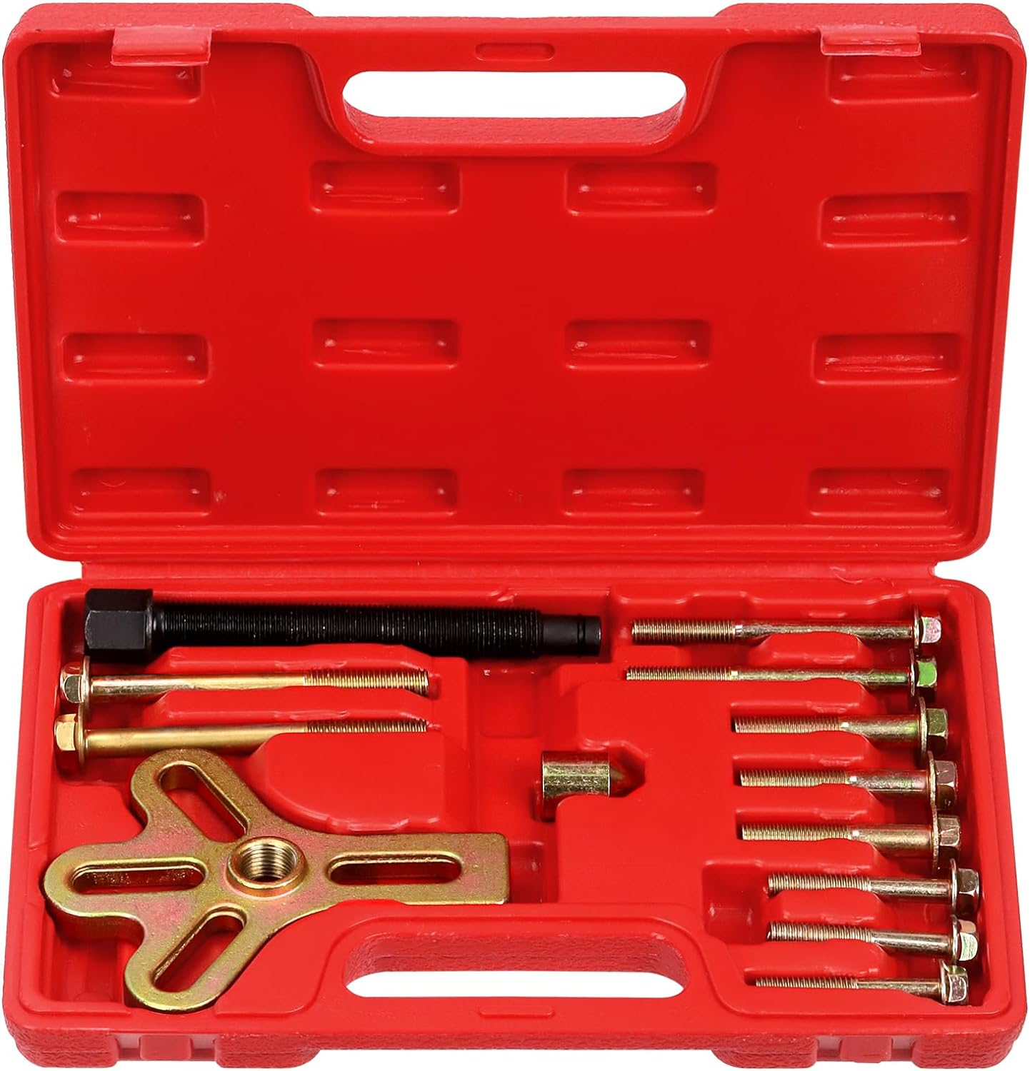 Glarks 13Pcs Harmonic Balancer Steering Wheel Puller Kit Power Steering Pulley Puller Installer Tool Set Crankshaft Pulleys and Gears for Car Pickup SUV image number 3