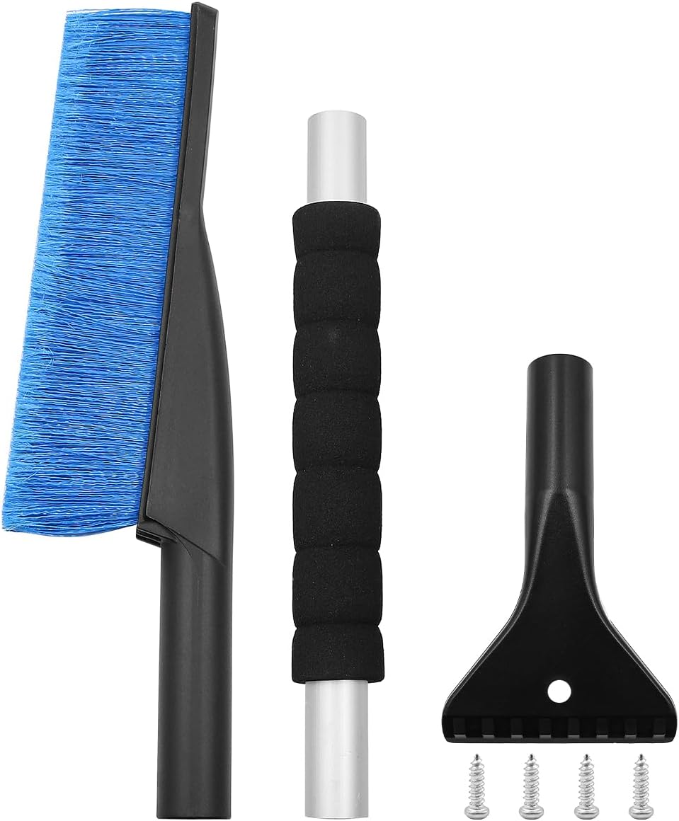 NUZAMAS 2 in 1 Snow Brush with Ice Scraper 26 Inches Snow Brush Snow Removal Tool Car Brush with Ergonomic Comfortable Foam Grip Cars Trucks and SUV image number 5