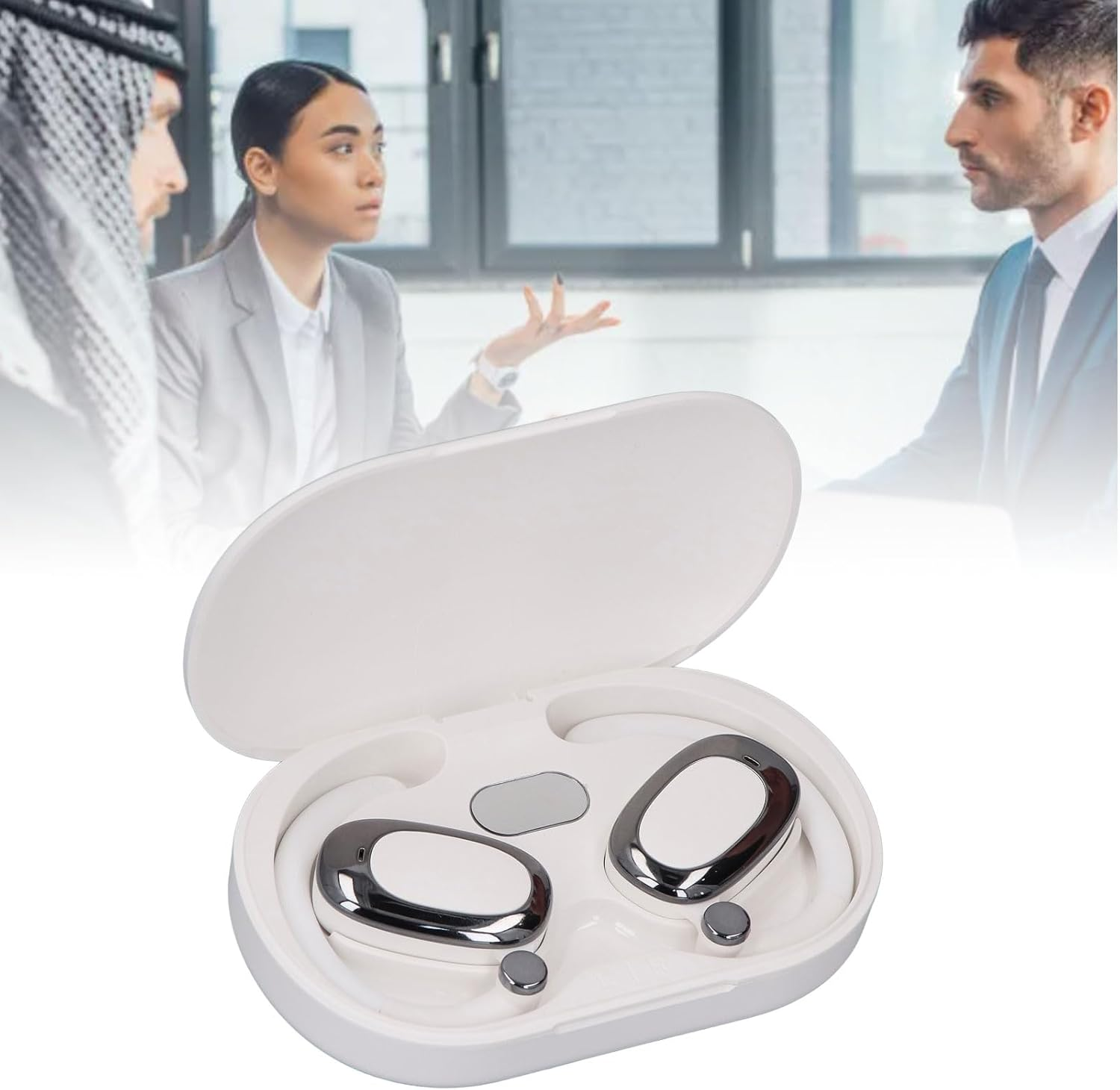 Jectse Translator Earbuds, Language Translator Earbuds 144 Online Languages Translation for Business image number 5