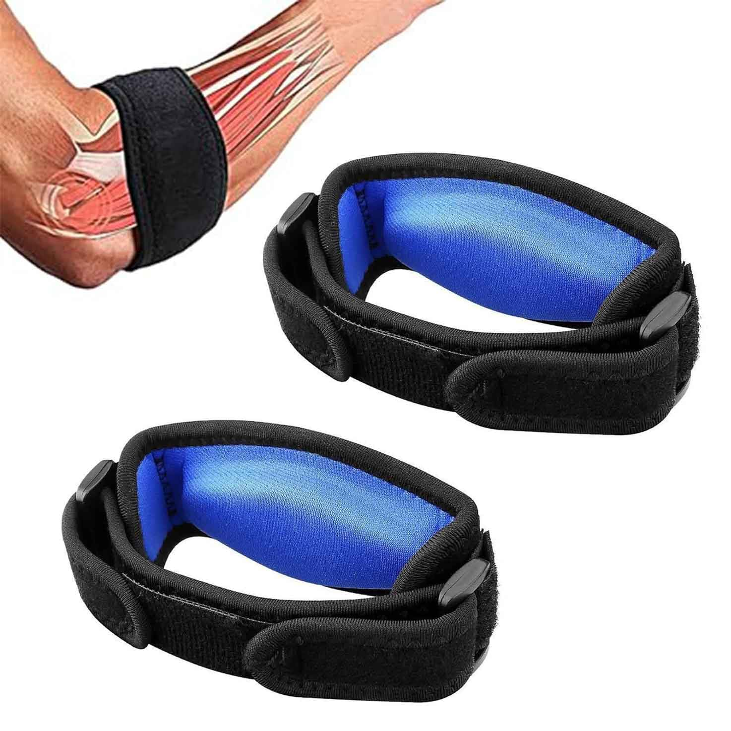 WADY 2 Pack Tennis Elbow Brace, Forearm Clasp Splint Pain Relief Tendonitis Epicondylitis, Elbow Pain Relief for Tendonitis, Adjustable Tennis Golfers Elbow Strap for Men & Women with Compression Pad image number 3