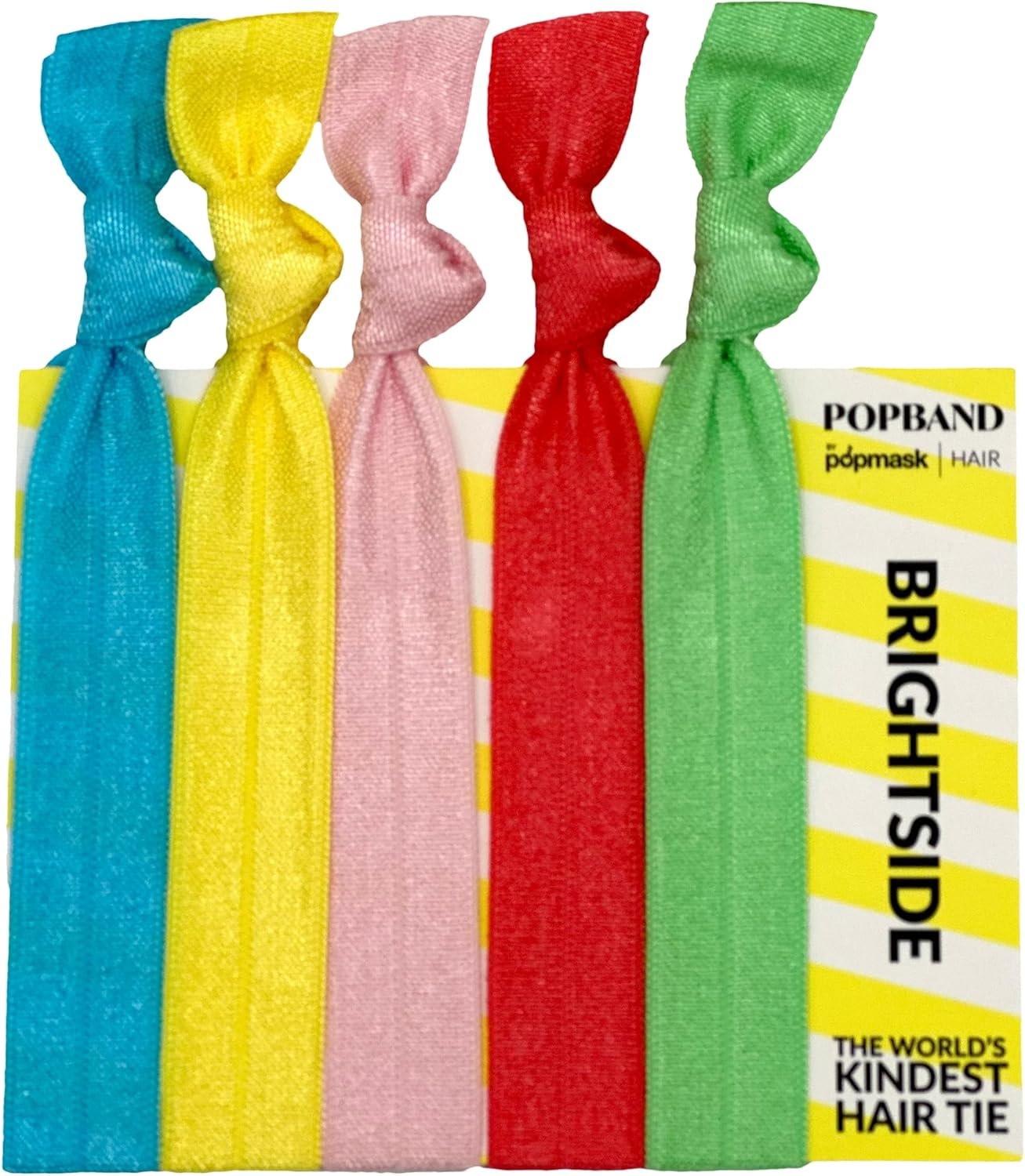 Popband Ink Knot Hair Bands, Stretchy Hair Bobbles in Dark Neutral Colours, Versatile Hair Accesories for Women, 5 Hair Ties - Black image number 4