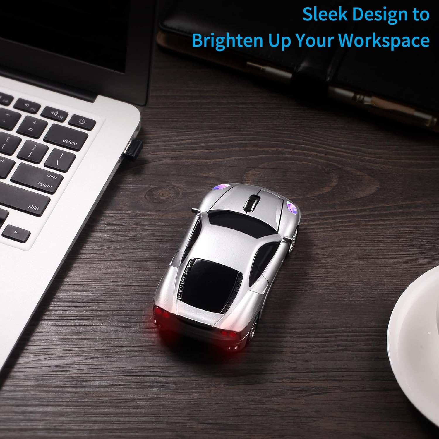 Desktop Mouse Car Mouse Auto Sleep Wide Compatible 2.4Ghz Wireless Sports Car Style 1600DPI Gaming Mouse LED Headlamp Mice image number 6