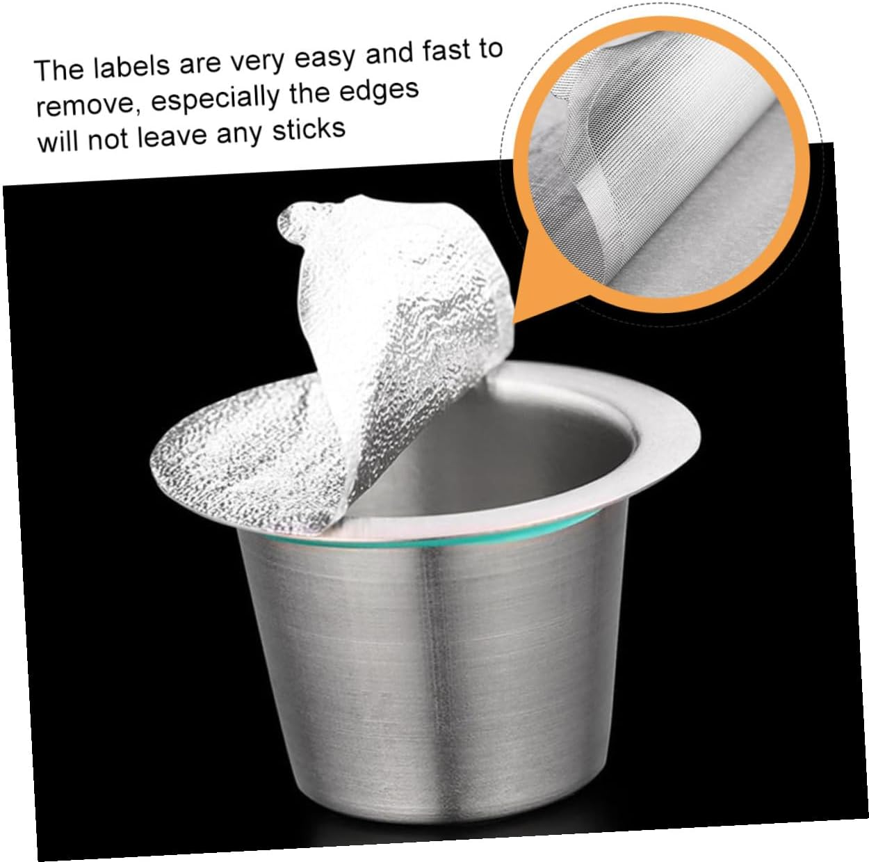 NIYANGLE 120Pcs Aluminum Foil Coffee Pod Seal Stickers Reusable Espresso Lid Covers Easy Tear Tight Seal for Original Line Capsules Coffee Accessories image number 2