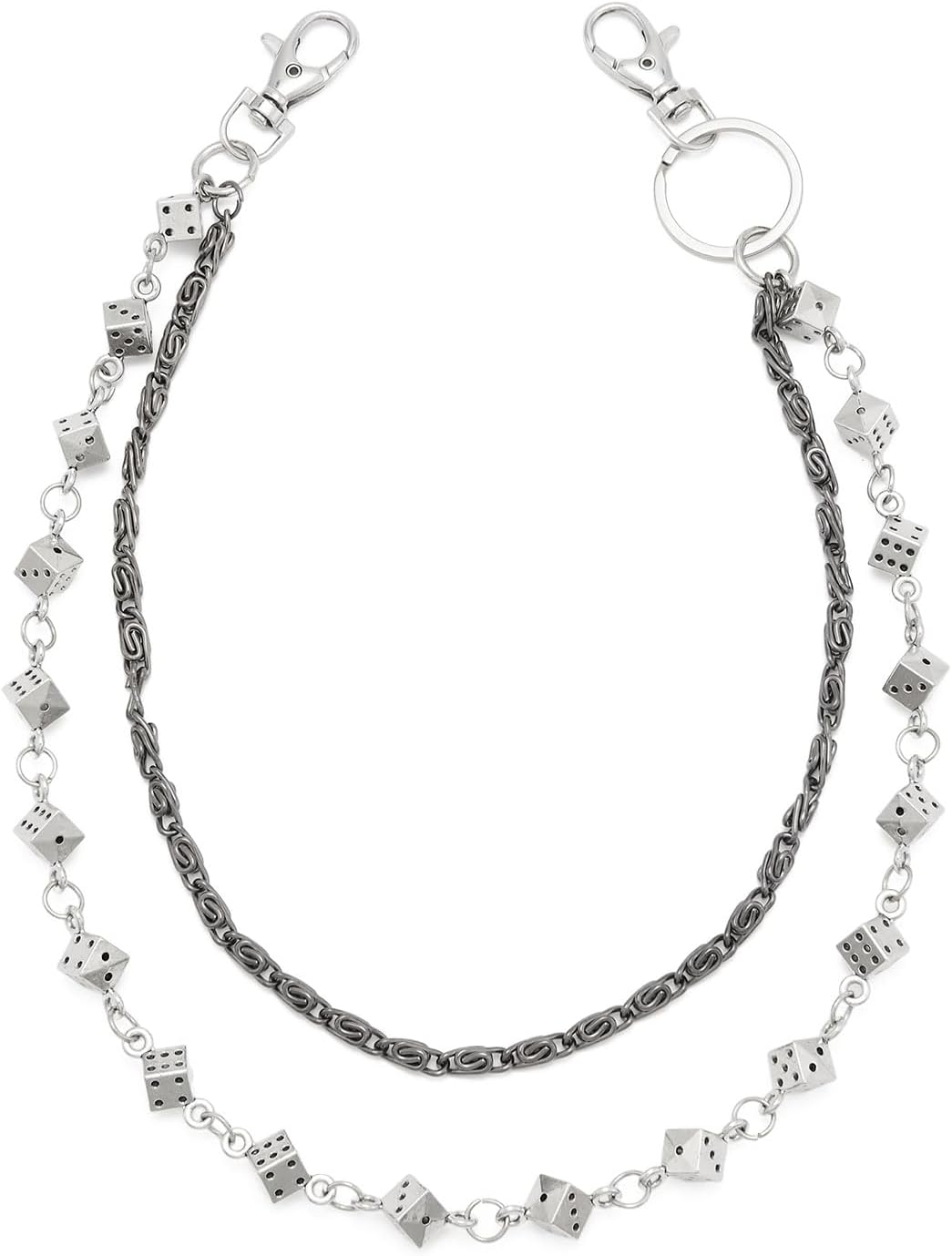 DEVPSISR Wallet Chain,Punk Trousers Pants Chains for Men Women,Pocket Chain Heavy Chain Belt Goth Accessories