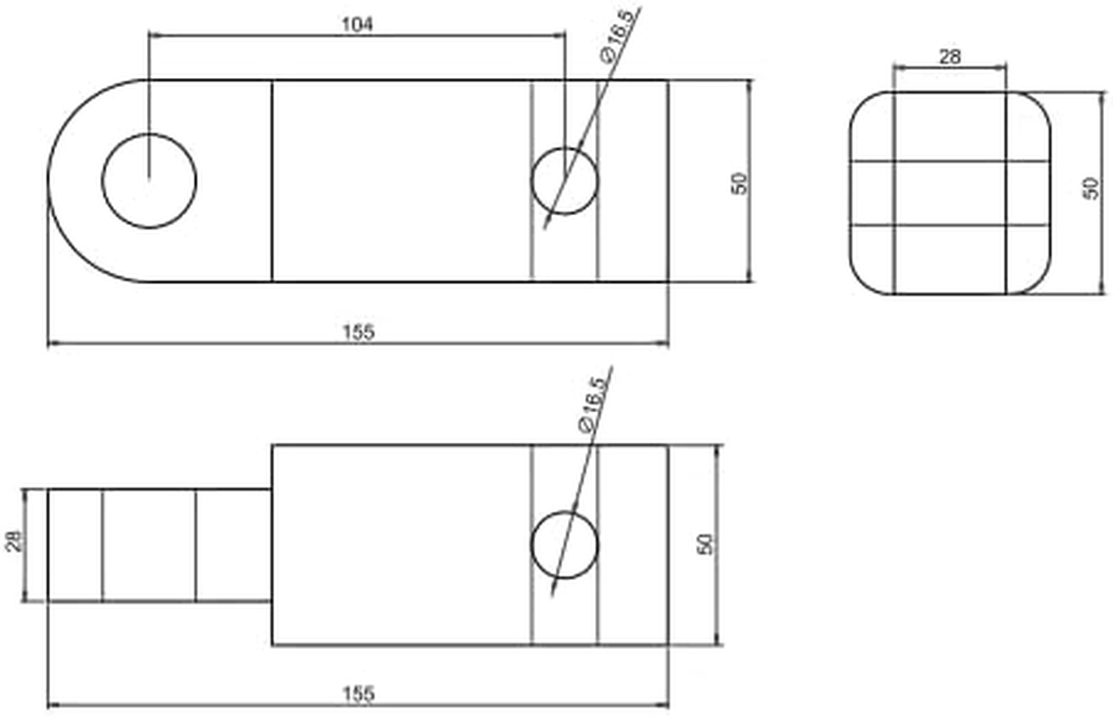 Salman 5T Aluminum Alloy 6061 Hitch Receiver Winch Accessories, Grey, 50X50X155Mm image number 3