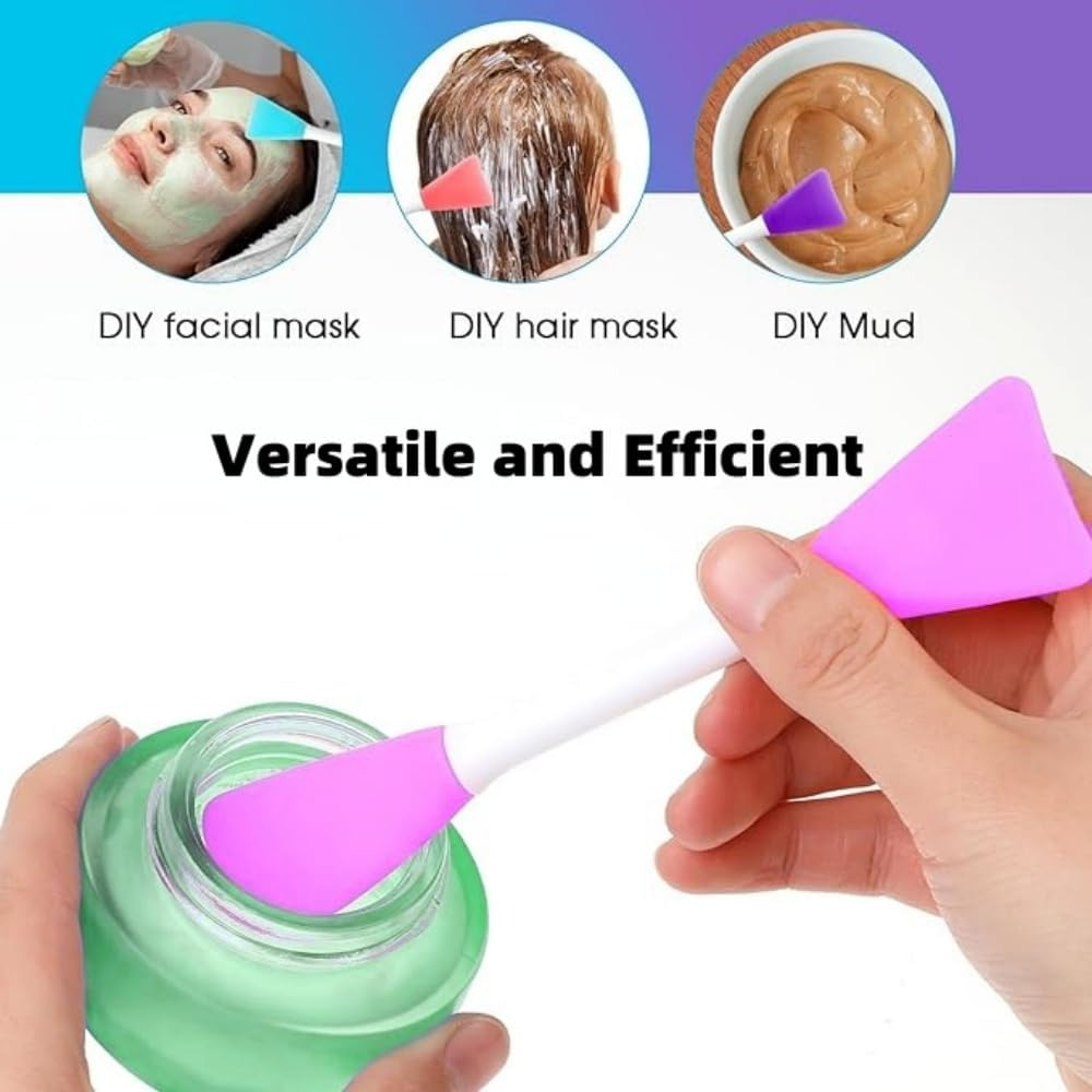 4Pcs Silicone Soft Face Mask Applicator, Dual-Head Mask Brushes, Face Mask Brush, Soft Facial Mask Spatula, Beauty Brush Tool for Applying Mud Mask, Lotion Skincare, BB CC Cream, DIY, Body Lotion image number 3