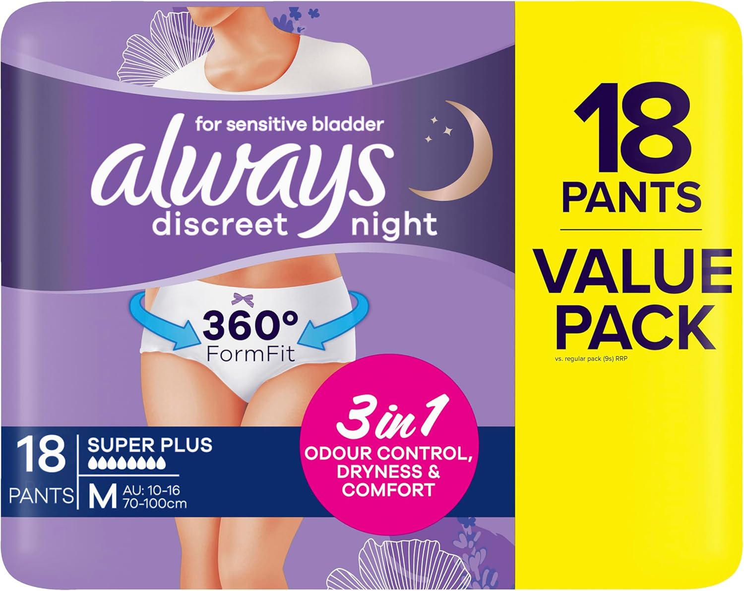 Always Discreet Underwear Night Pants, Normal 18