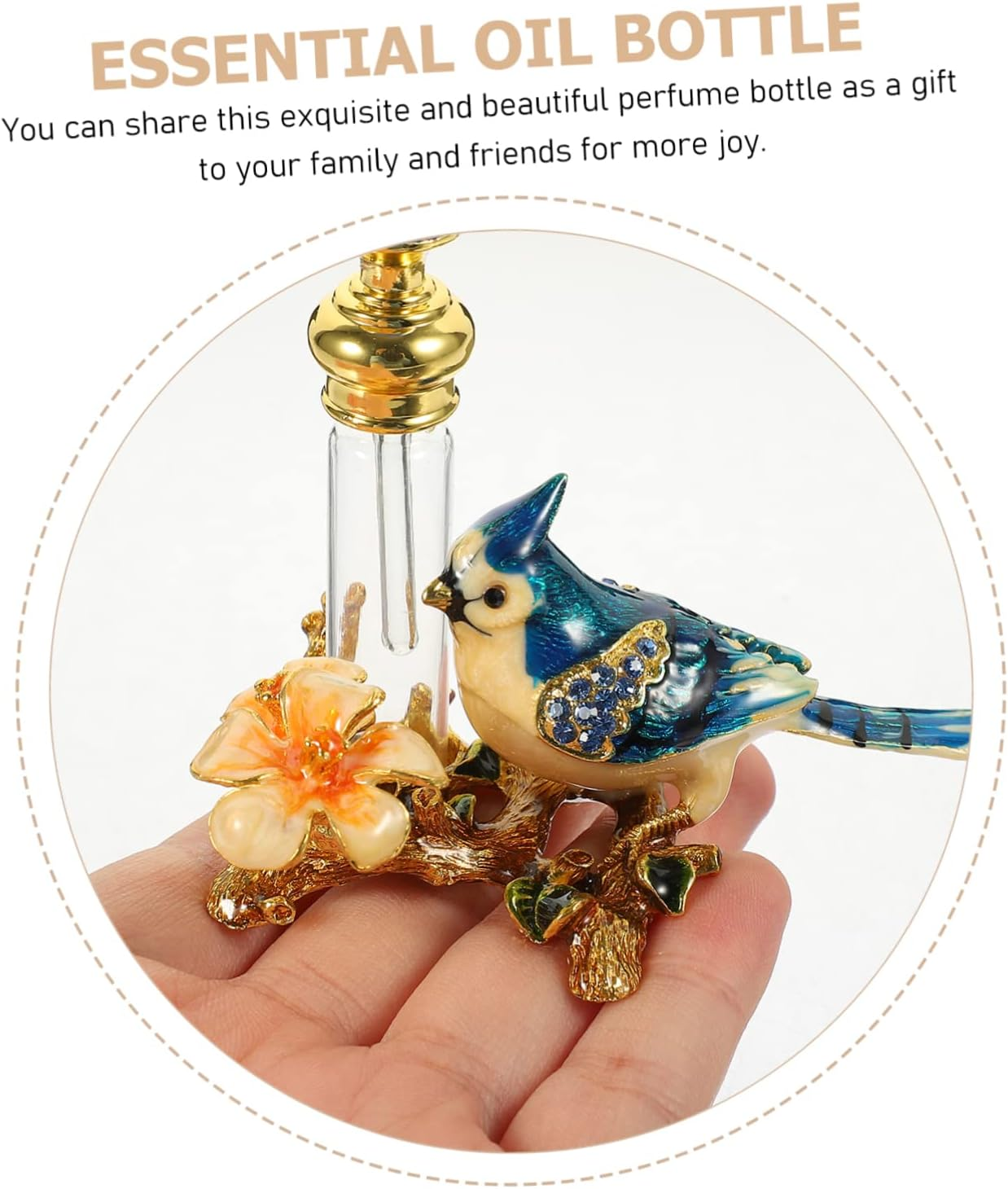 Vintage Essential Oil Bottle Empty Perfume Sample Container Elegant Design for Diy Fragrance Mixing and Desktop Decor image number 3