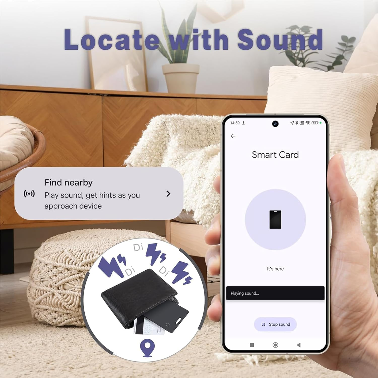 Wallet Finder for Android,Bluetooth Tracker Item Works with Google Find My Device(Find Hub)App,Ip68 Waterproof Google Certified Wallet Tracker Card,Wireless Rechargeable Tracking Tag,For Luggage,Tags image number 6