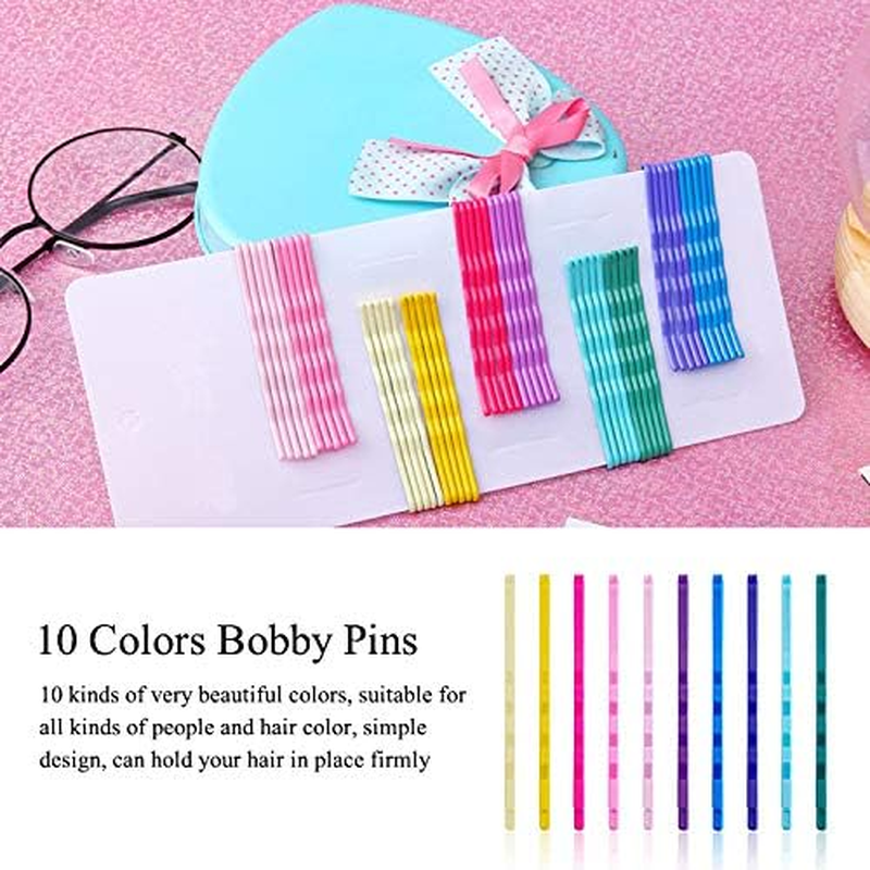 Decorative Bobby Pins Colorful 50 Pieces for Women Girls Colored Hair Barrettes Metallic Bobbie Pins Multi Colored Styling Clips for Lady Wedding Hair Accessories image number 6