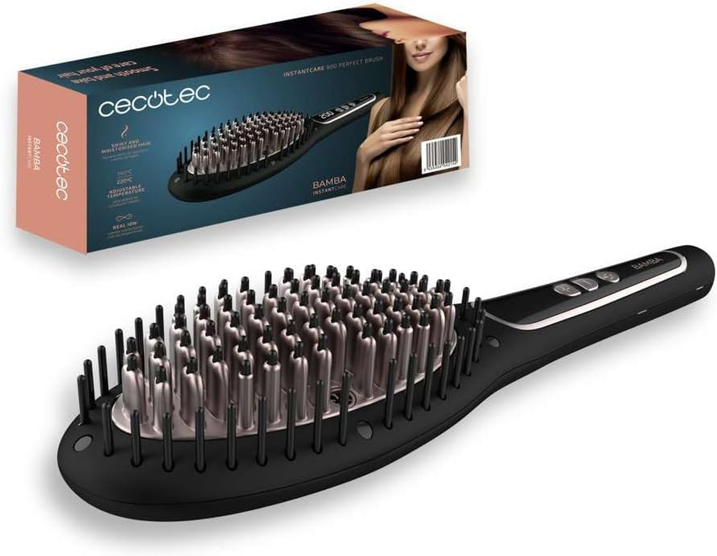 Cecotec Smoothing Brush Bamba Instantcare 900 Perfectbrush. Adjustable Temperature 140-220&ordm;c, Keratin and Argan Oil Coating, Real Ion Generator image number 2