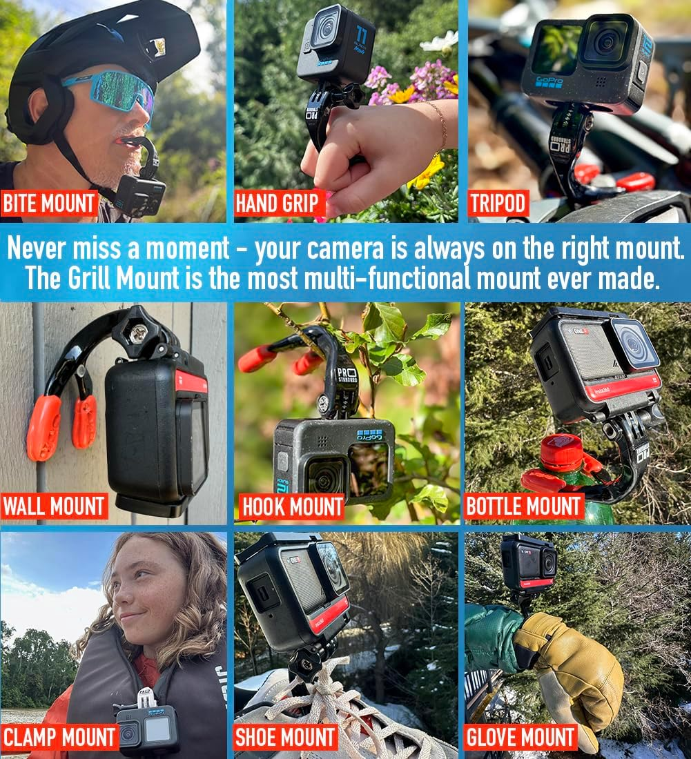 Pro Standard Grill Mount 2. 0 - the Best Mouth Mount Compatible with Gopro Cameras image number 6