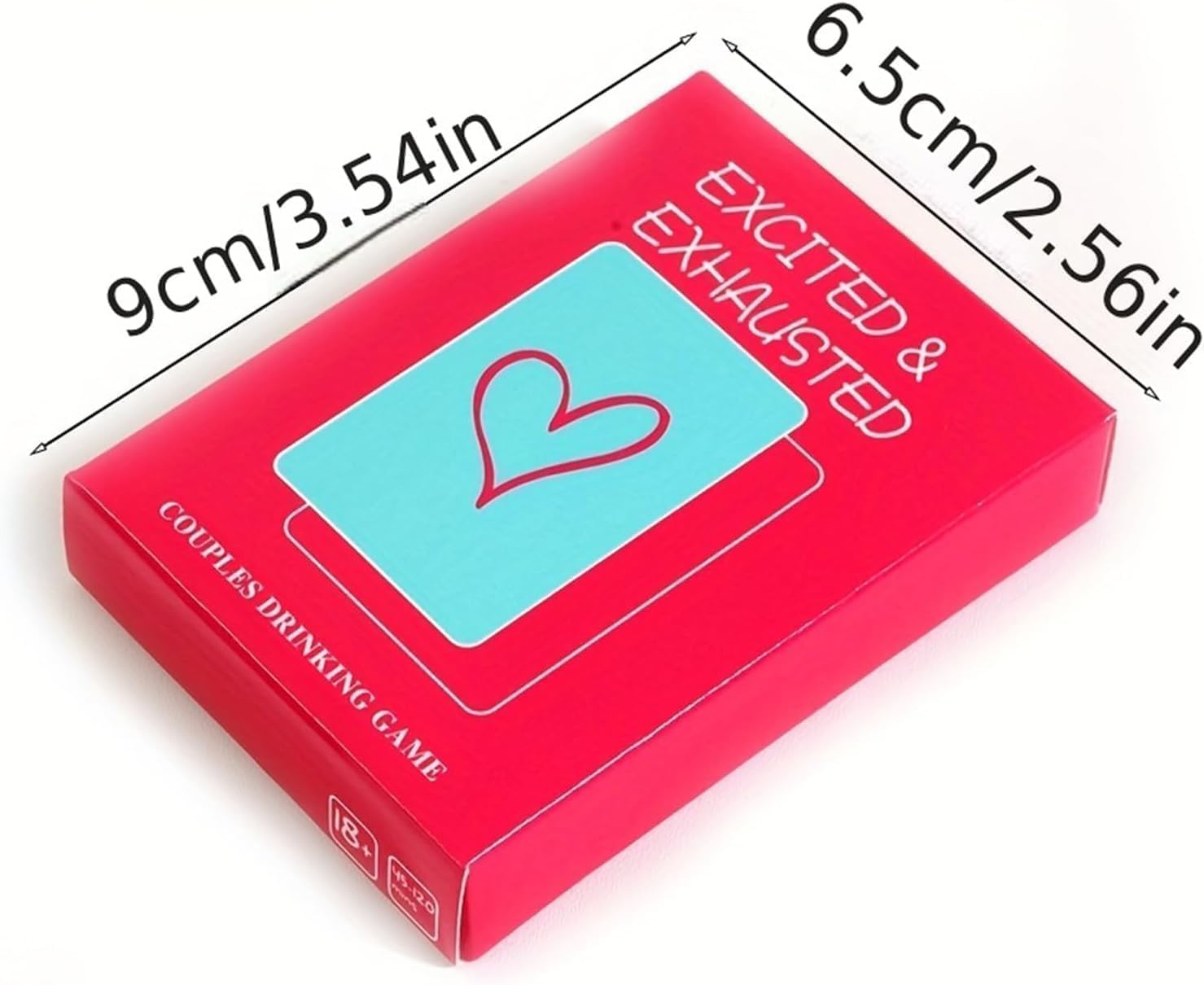 Couples Drinking Cards for Adults - Excited & Exhausted, Adult Party Sex Romantic Game for Couples, 50 Cards with Intimate Dares image number 5