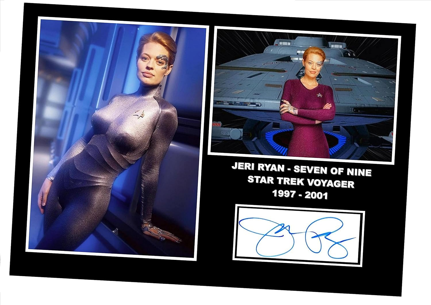 STUNNING QUALITY JERI RYAN SEVEN of NINE STAR TREK VOYAGER SIGNED/AUTOGRAPHED PHOTO image number 1
