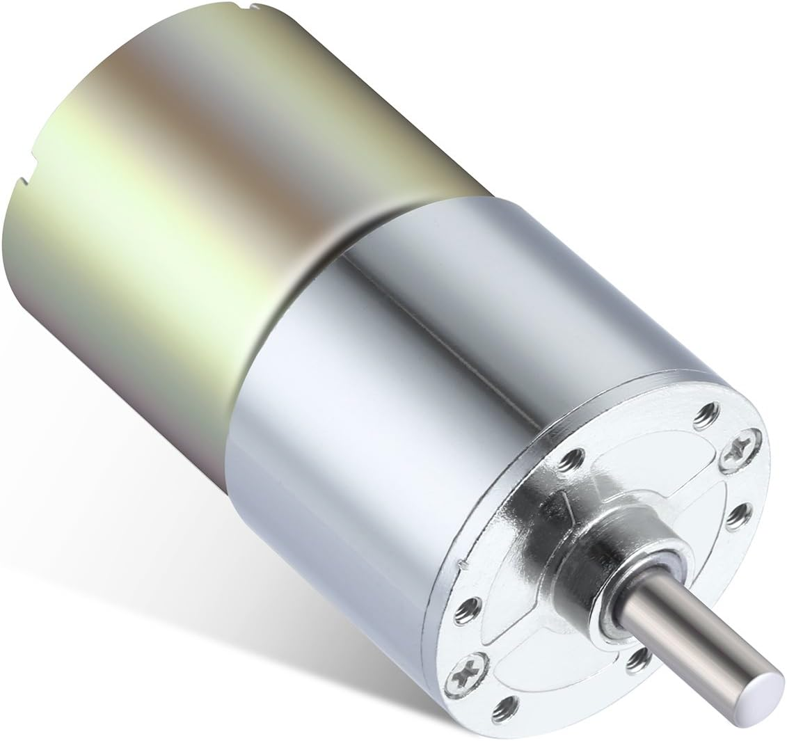 Greartisan DC 12V 550RPM Gear Motor High Torque Electric Micro Speed Reduction Geared Motor Centric Output Shaft 37Mm Diameter Gearbox image number 4