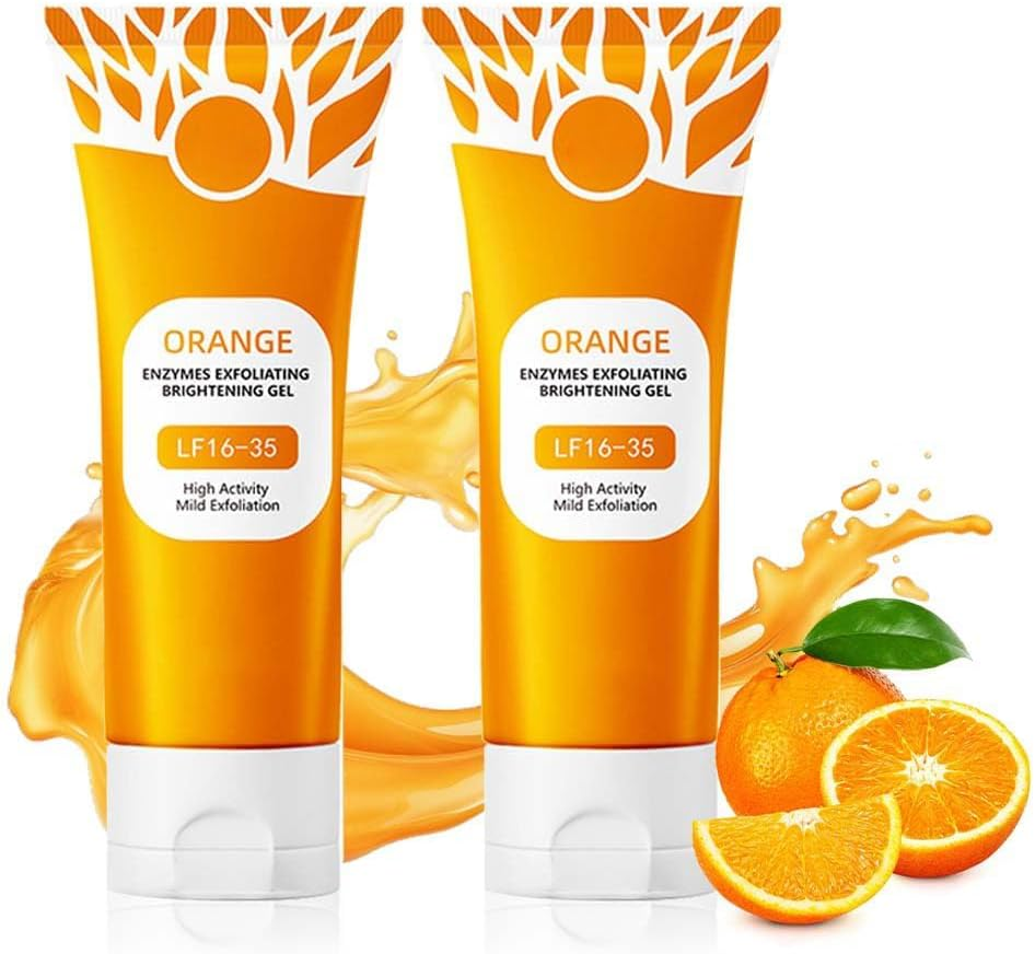 Orange Exfoliating Gel, Moisturizer Face Body Scrub Gel,Deep Cleansing Moisturizing Facial Exfoliator,Natural Orange Peeling Gel Face Scrub (1 G (Pack of 1))