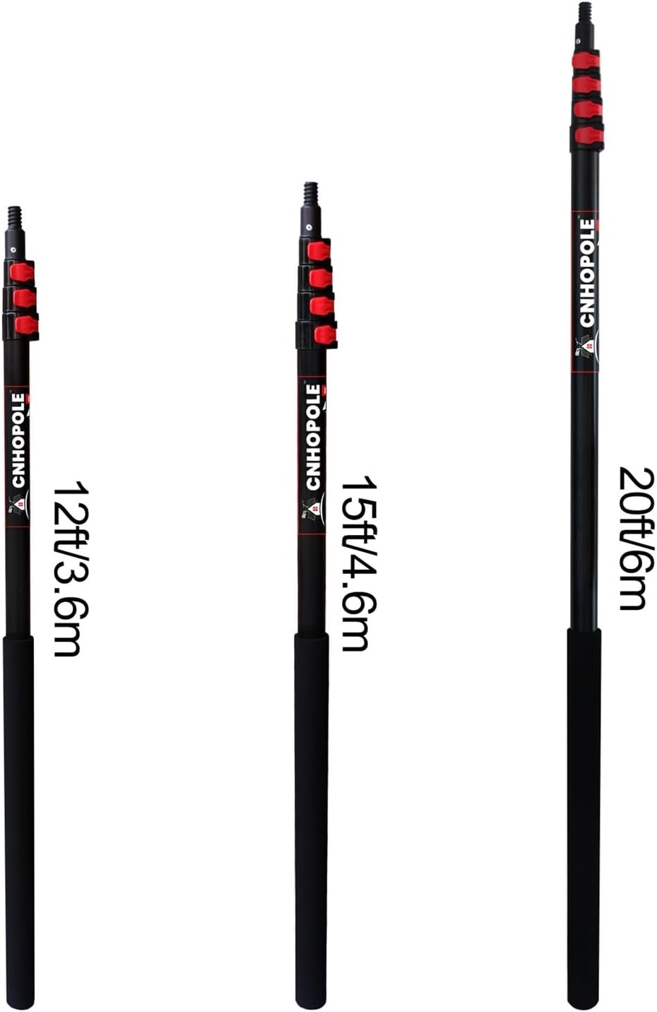 12/15/20Ft Aluminum Telescopic Pole Heavy Duty Extension Long Handle High Reach Extendable Painting Roller/Cleaning,Extension Rod Spare Parts(20Ft Pole) image number 3