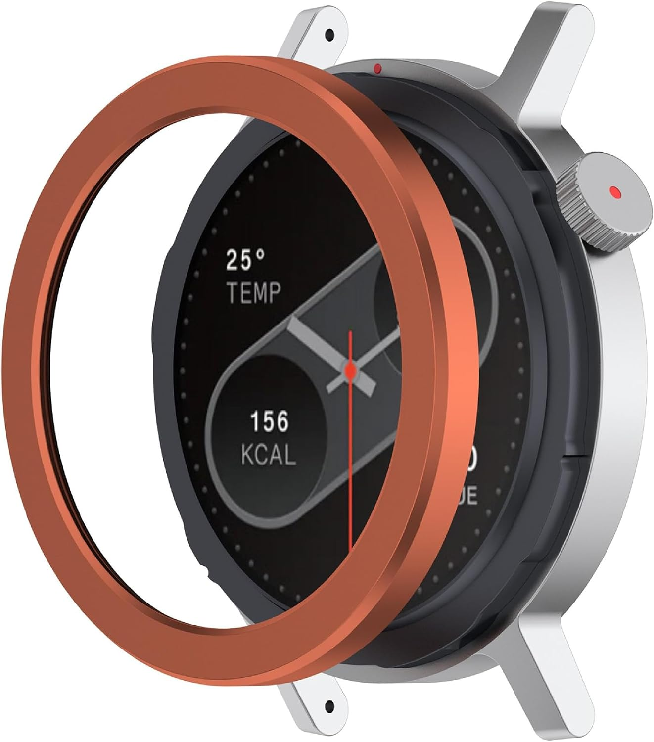 GIOPUEY Bezel Ring Compatible with Nothing CMF Watch Pro 2, Bezel Styling Ring Protective Cover, Aluminum Alloy Metal Protective Watch Ring - Zb-Orange