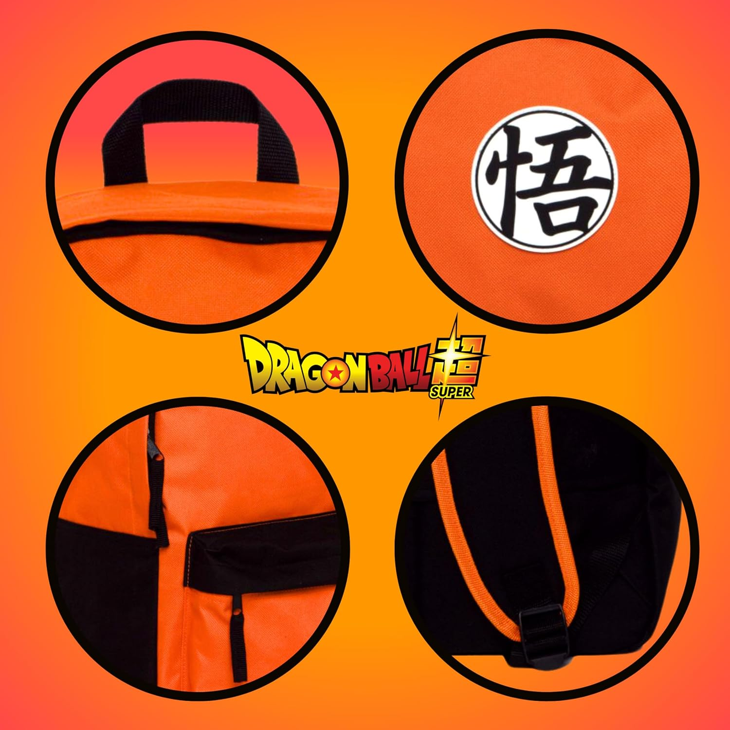 Dragon Ball Z Backpack for Boys, School Backpack in Classic Design, Youth Backpack, Travel Backpack, Gift for Children and Teenagers, Orange, 41 X 31 X 15 CM image number 4