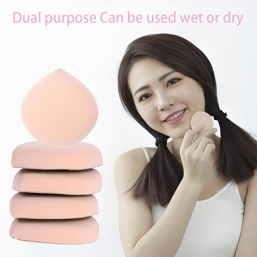 5 Pcs Beauty Blender Makeup Sponges for Foundation Powder Puff,Korean Makeup Sponge, Designed for Contouring,Eye and Corner,Travel Size Beauty Tools image number 3