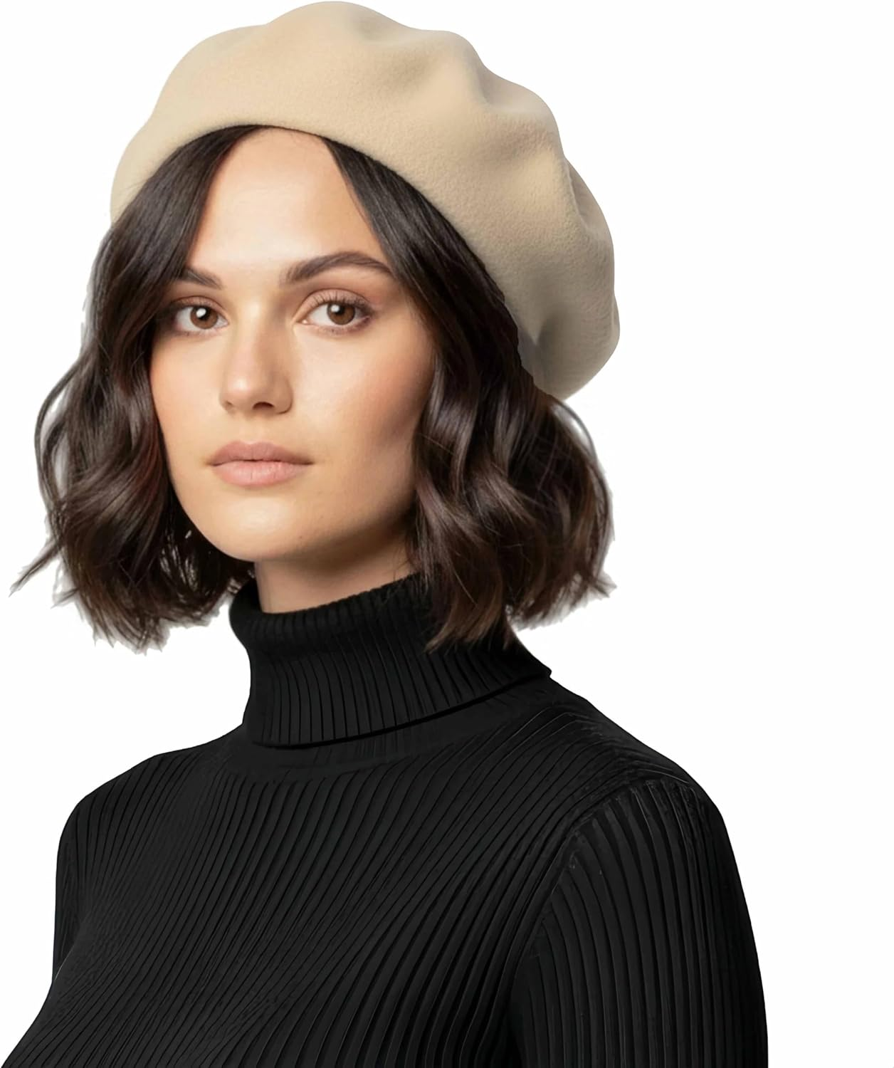 Classic Women Plain Vintage Soft Wool French Style Beret Beanie Hat Autumn Winter Warm Timeless Long Last Accessory, One Size
