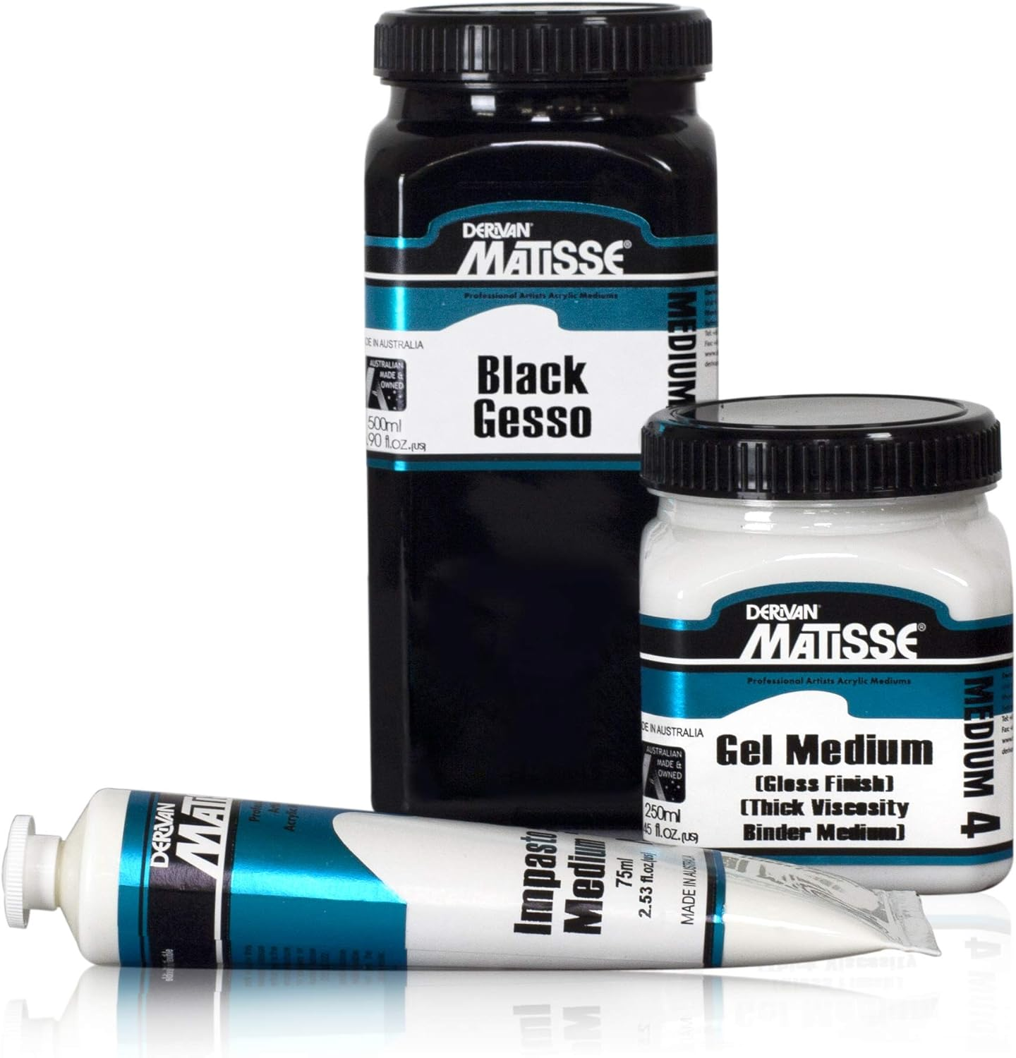 Derivan Matisse MM10 Professional Artists Acrylic Gesso Medium 500 Ml