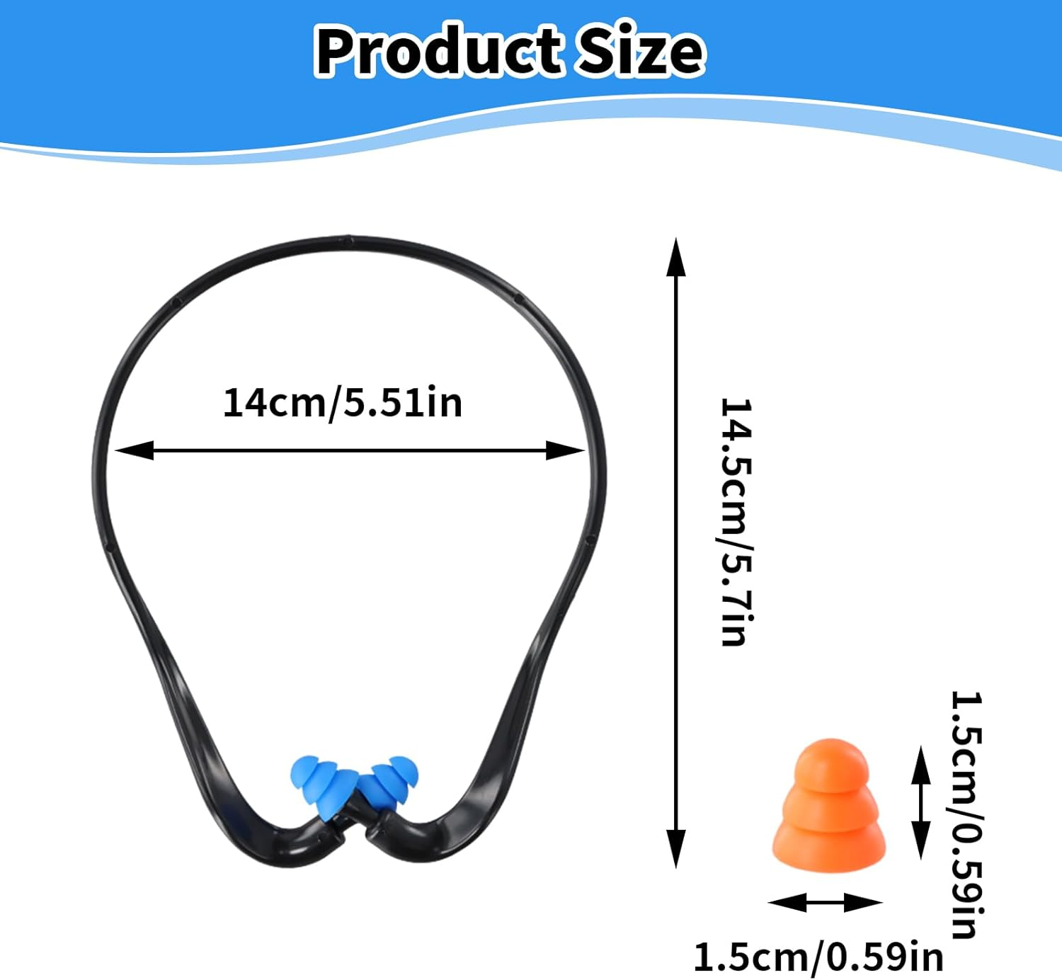 Head-Mounted Earplugs, Caps Banded Earplugs, 10Pcs Silicone Earplug, Reusable & Soundproof Comfortable Fit Ideal for Sleep, Work, Construction Sites Automotive Environments image number 6