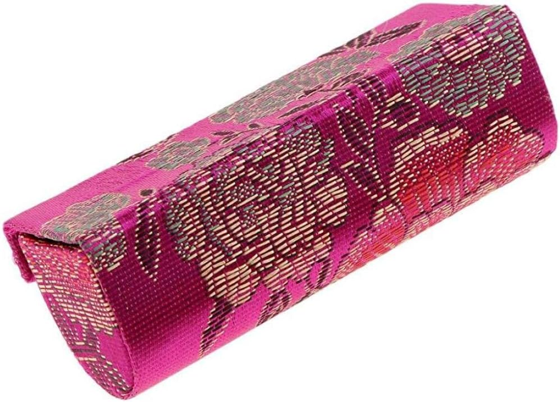 Portable Lipstick Case Chinese Style Floral Lip Balm Organiser with Makeup Mirror 5PCS Lipstick Case with Mirror Portable Lipstick Holders Mini Makeup Mirror Lip Balm Holder image number 3