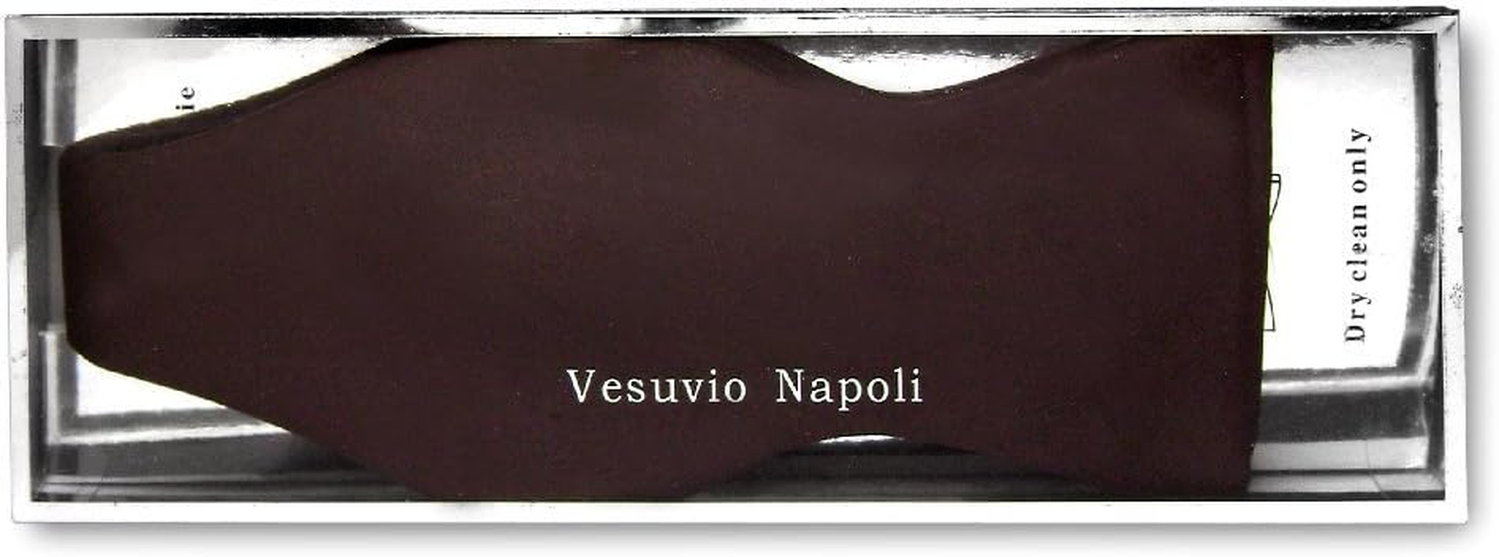 Vesuvio Napoli SELF TIE Bow Tie Solid CHOCOLATE BROWN Color Men'S Bowtie, Chocolate Brown, One Size image number 1