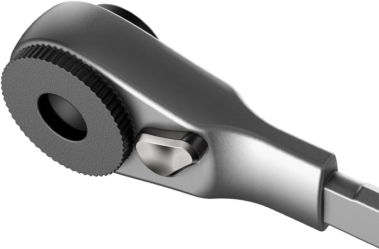 GALVANOX Flat-End Ratchet Driver Designed for Leatherman Models - Compatible with Multi-Tool Flat Bit Kits and Standard 1/4" Hex Bits (Brushed Steel) image number 4