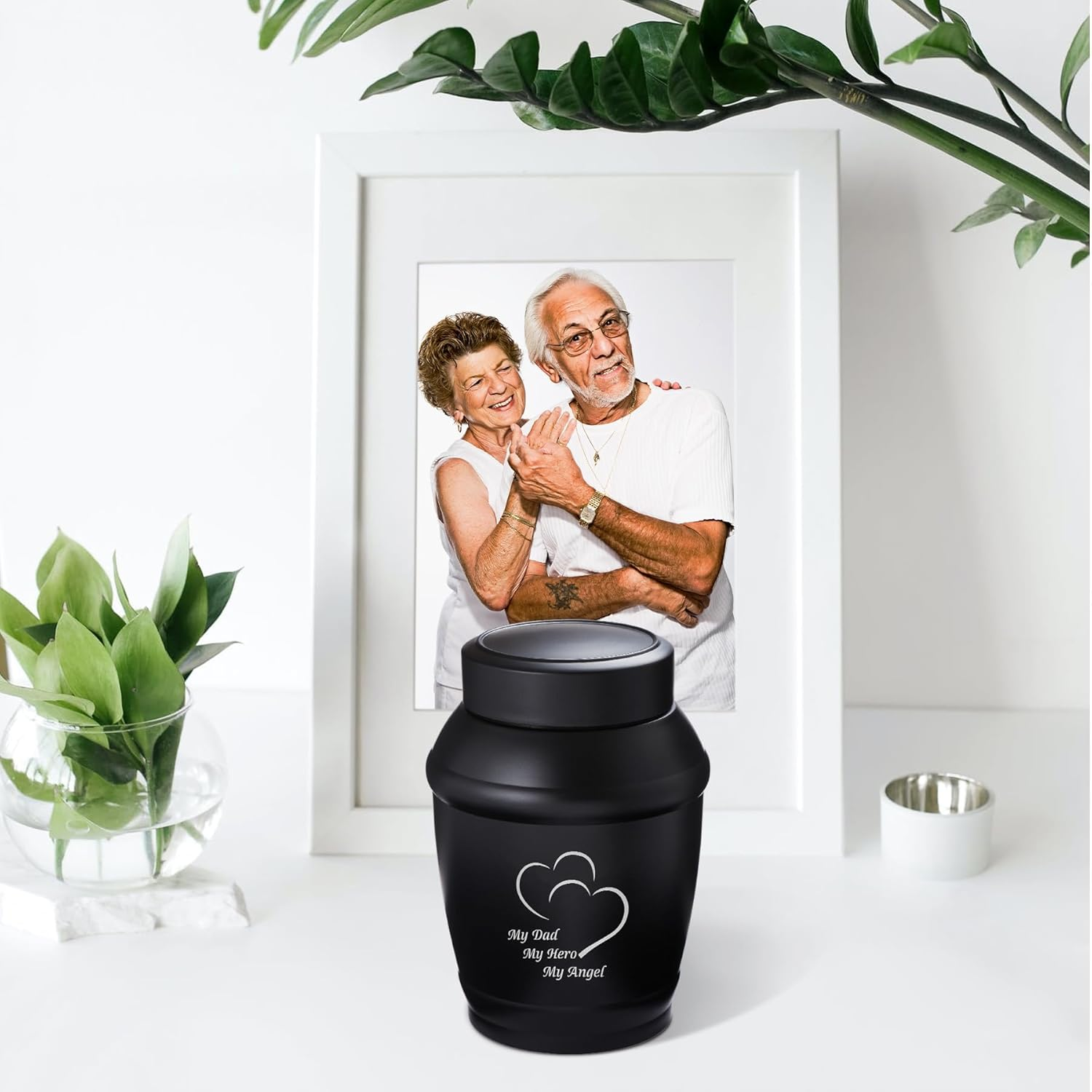 LINES ARTE 5.7" Urns for Human Ashes Adult Male Dad,Medium Cremation Urn Human Ashes,Cremation Urns for Human Ashes Adult Male image number 1