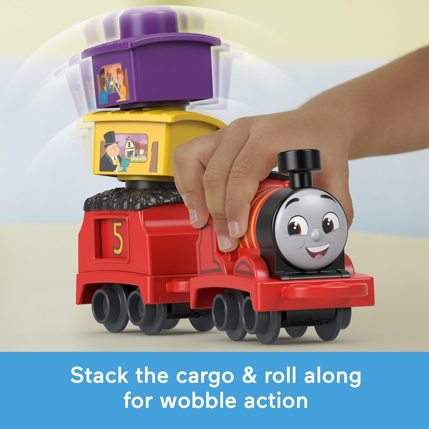 Thomas & Friends Toddler Toy My First Knapford Station Train Playset with Stack & Wobble Cargo for Kids Ages 18+ Months image number 5