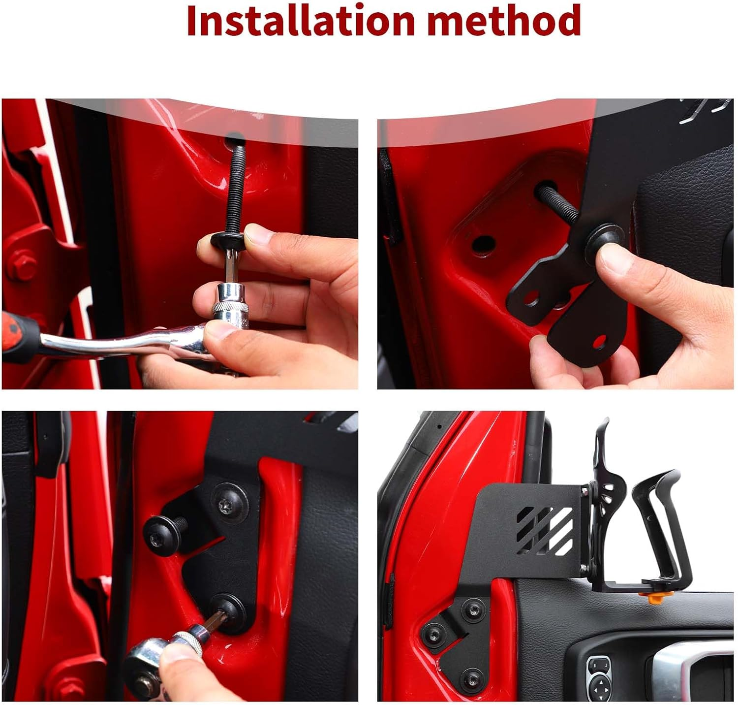 PDKLIN for Jeep JL Front Door Side Cup Holder for Jeep Wrangler JL Jlu/Gladiator JT 2018-2024 Accessories Passenger Cup Holder (Right)