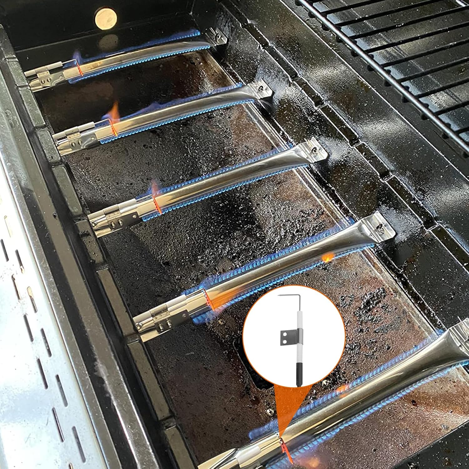 BBQ Future 4 Outlets Spark Generator Grill Igniter with Wire Replacement Kit for Nexgrill Home Depot 720-0830H 720-0830D 720-0958A and Most Nexgrill Grill, Tact Push Button Pulse Electrode Ignition image number 4