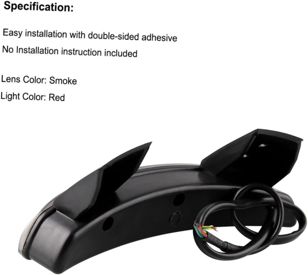 PLAFOPE Motorcycle Tail Light Motorbike Brake Light Taillight Long Lifespan Streamlined Design image number 6