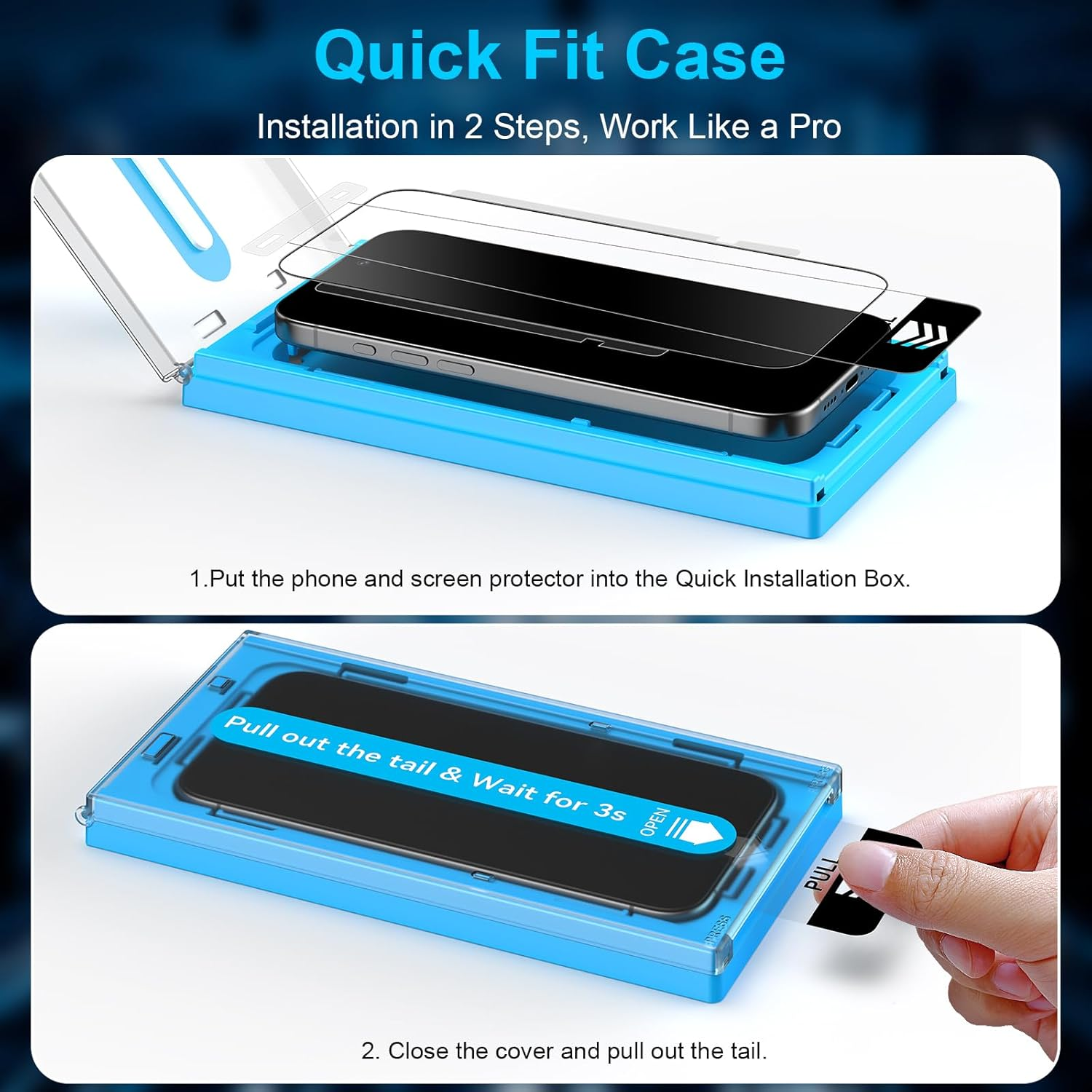 Mothca Matte Privacy Screen for Iphone 16 Pro, Privacy Screen Protector, Anti-Spy Privacy Screen Protector, 9H Protective Glass, Anti-Fingerprint (6.3 Inches, Pack of 2) image number 2