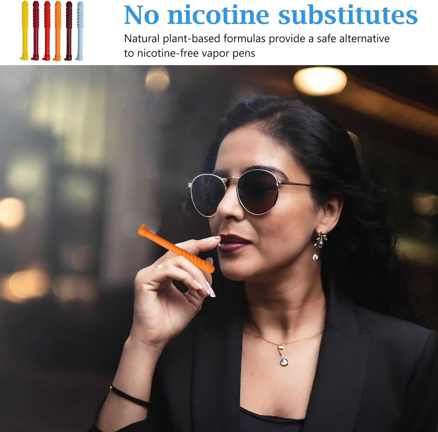 6PCS Chewable Essential Oil Breath Stick, Essential Oil Breather, Quit Smoking Chew Sticks, Can Taken Anywhere for Focus Clear, Natural Alternative to Reduce Urge (B) - B image number 5