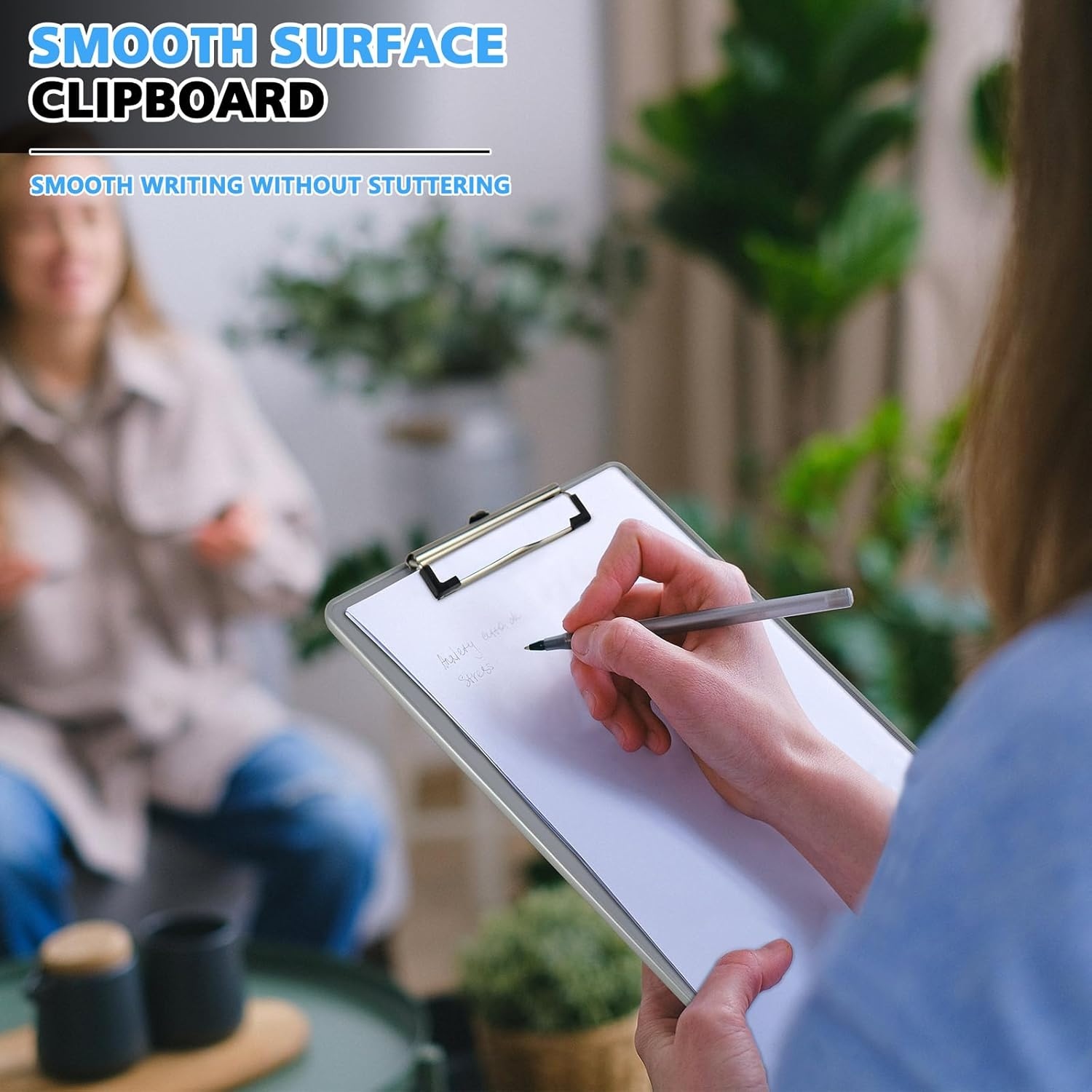 Sekonow Clipboards - 4 Pack Metal Clipboard with Scale, Hangable Aluminum Clipboard, Non-Slip Clip Boards 8.5X11 for A4 Letter Size Document, Clipboards Bulk image number 2